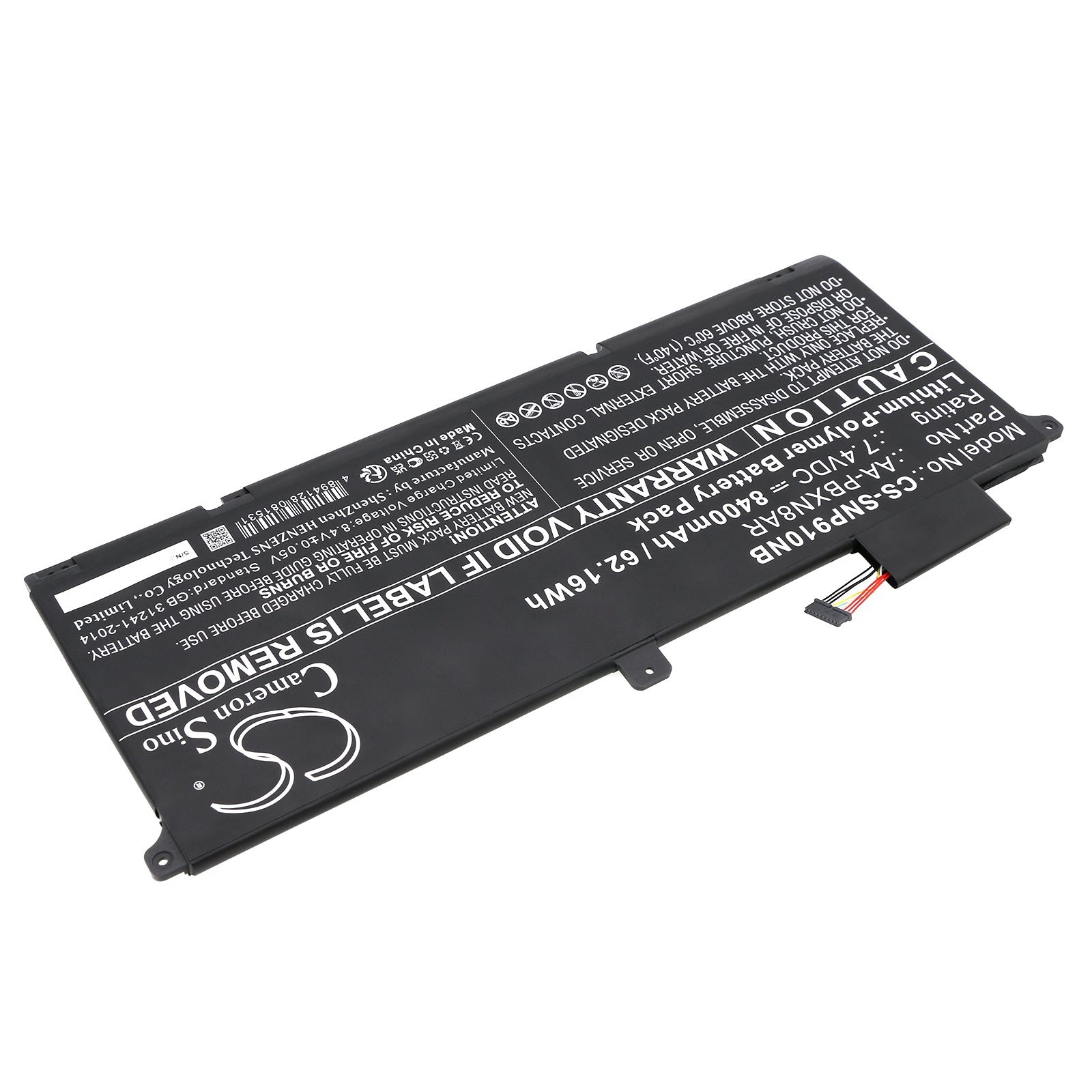Li-Polymer, Notebook, Laptop Battery fits Samsung 900x4, 900x4 Series, 7.4V, 8400mAh Notebook, Laptop Cameron Sino Technology Limited
