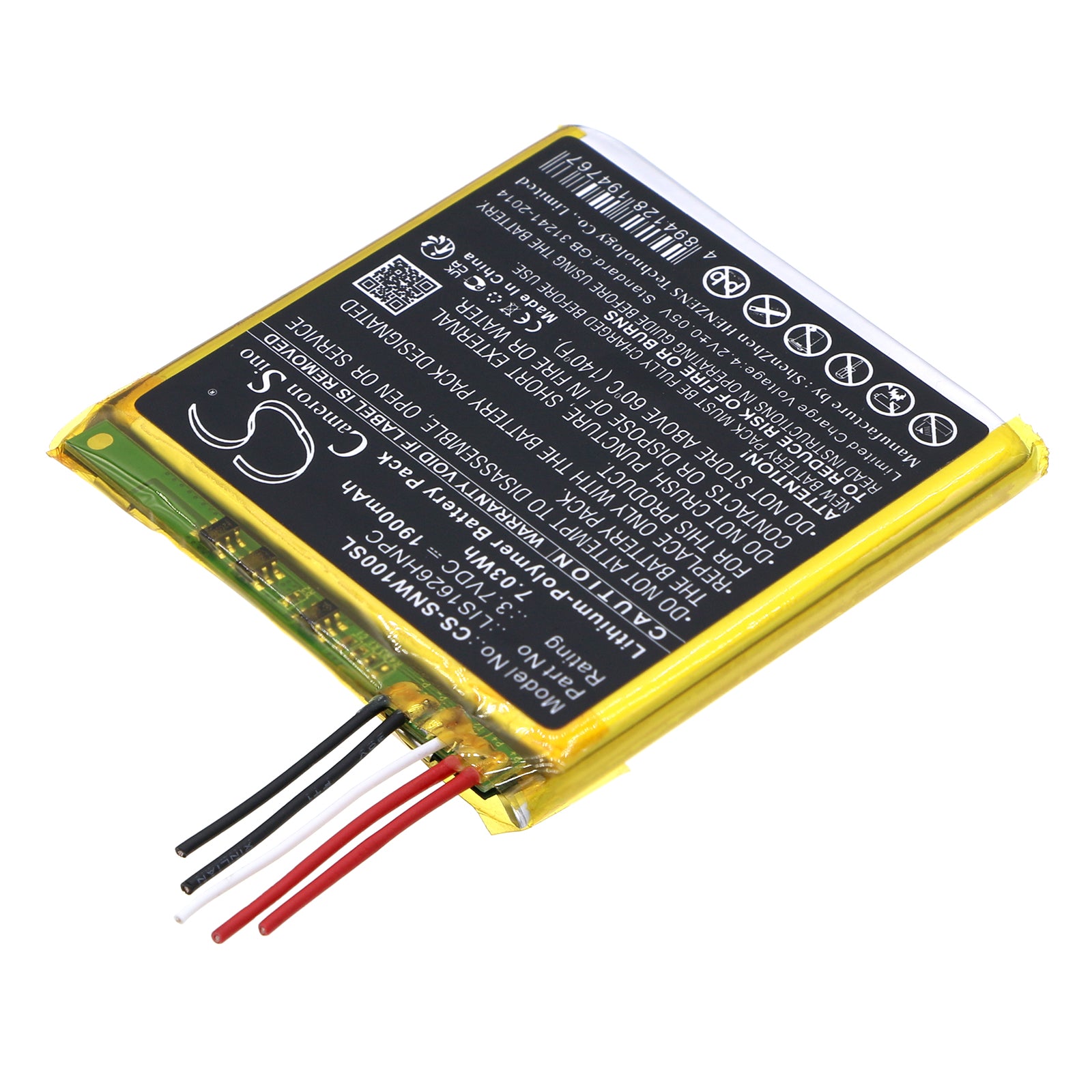 Li-Polymer, Media Player Battery fits Sony Nw-wm1a, Nw-wm1z, 3.7V, 1900mAh Media Player Cameron Sino Technology Limited