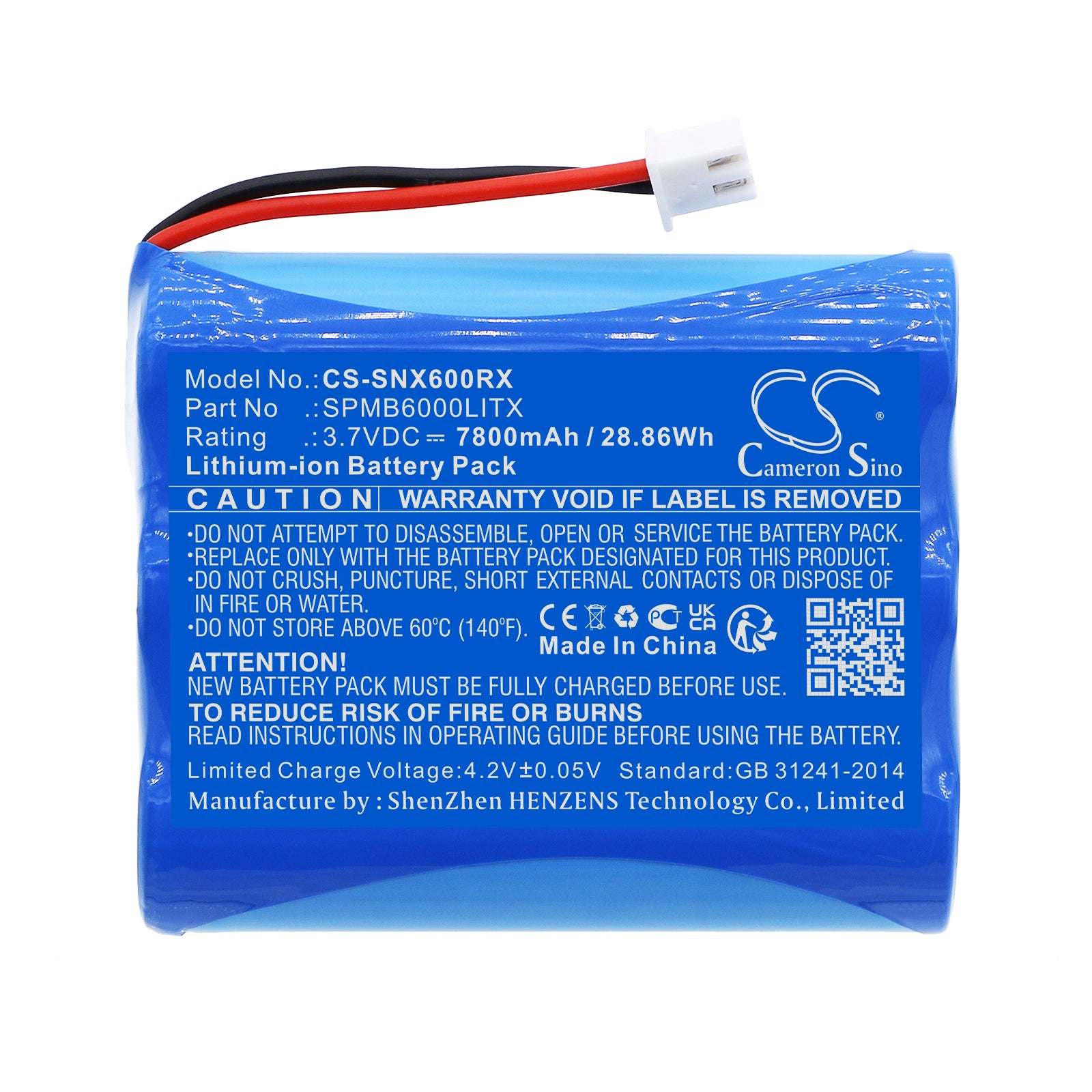 Li-ion, Remote Controller Battery fits Spektrum Transmitter Ix12, Transmitter Nx6, 3.7V, 7800mAh Remote Controller Cameron Sino Technology Limited
