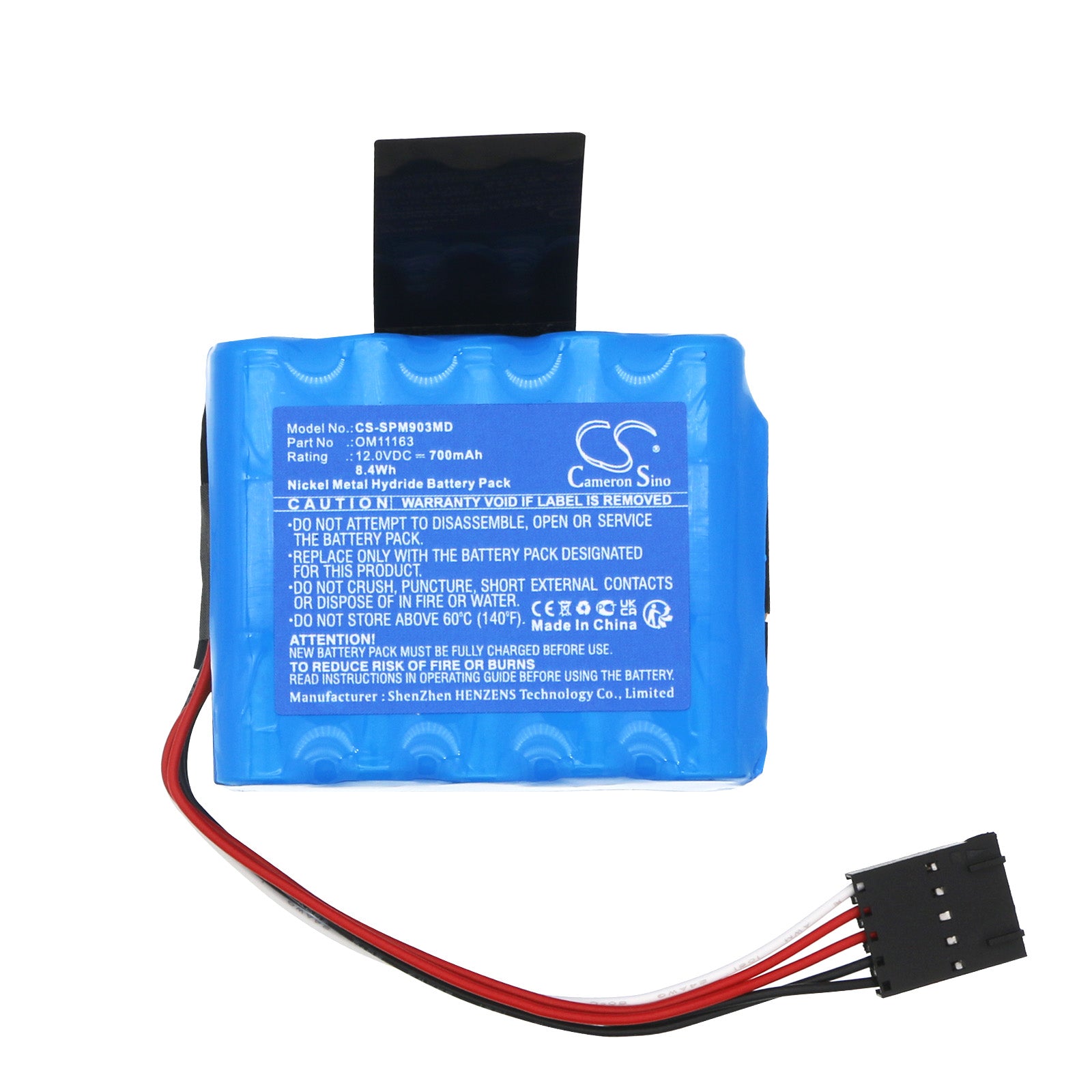 Ni-MH, Medical Battery fits Spacelabs 90363, 90363 Patient Monitor, 12.0V, 700mAh Medical Cameron Sino Technology Limited