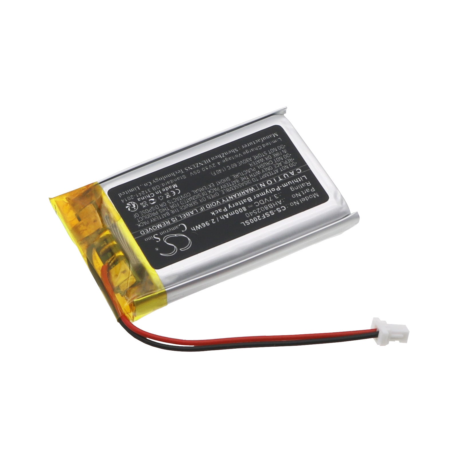 Li-Polymer, Wireless Headset Battery fits Sena Sf2, Sf4, 3.7V, 800mAh Wireless Headset Cameron Sino Technology Limited