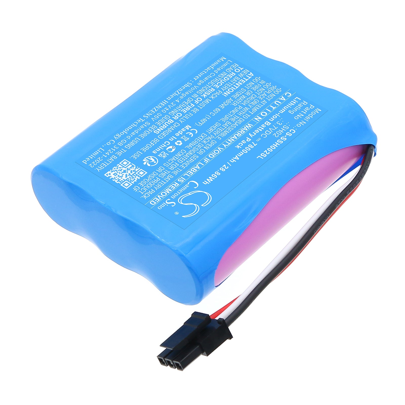 3.7V, Li-ion, 7800mAh, Battery fits Simplehuman ST3007, ST3011, 28.86Wh Cosmetic Mirror Cameron Sino Technology Limited