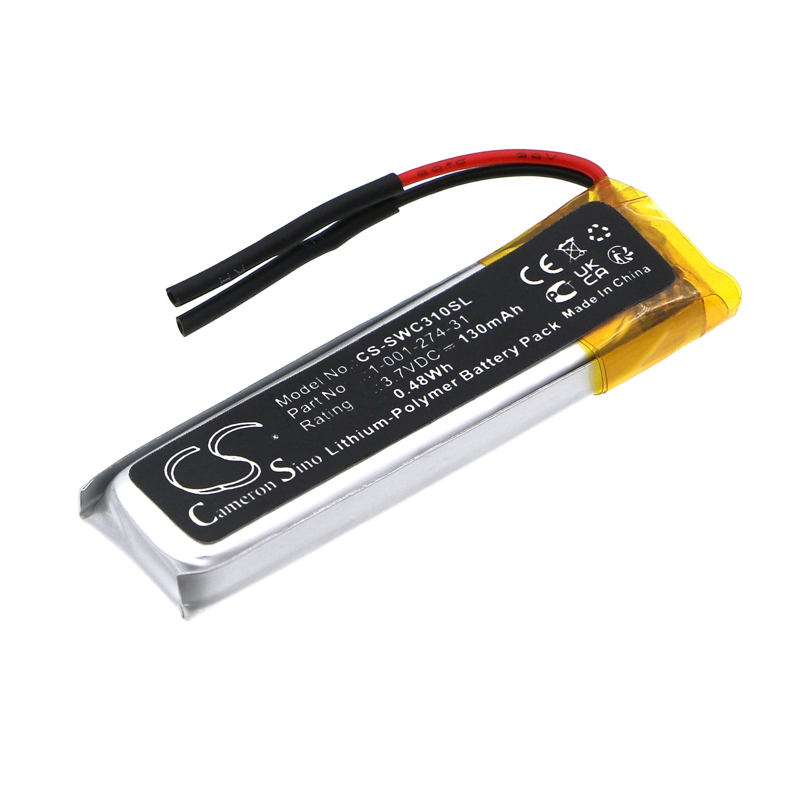 Li-Polymer, Wireless Headset Battery fits Sony Wi-c200, Wi-c300, 3.7V, 130mAh Wireless Headset Cameron Sino Technology Limited