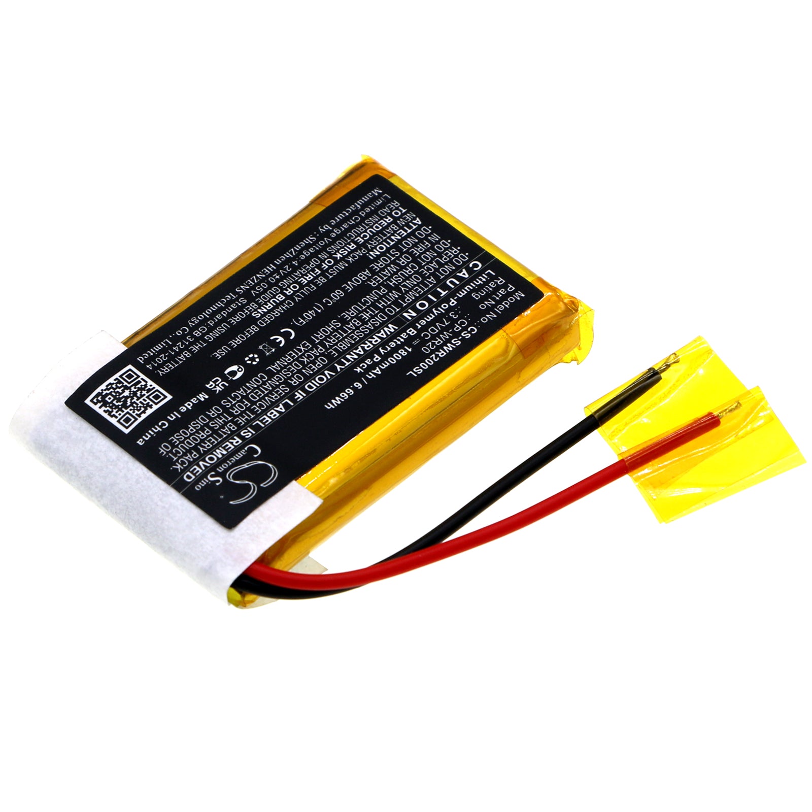 Li-Polymer, Remote Control Battery fits Simrad Wr20, Wr20 Remote Commander, 3.7V, 1800mAh Remote Control Cameron Sino Technology Limited