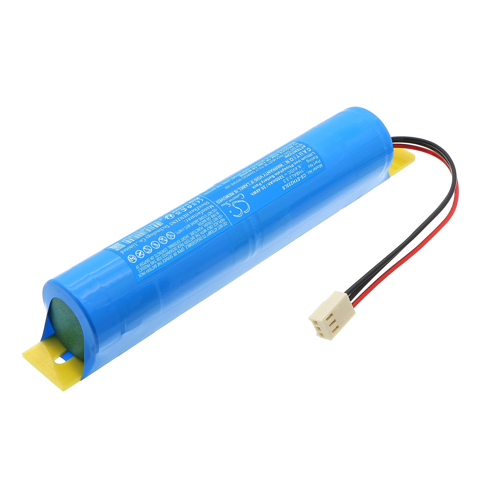 6.4V, LiFePO4, 3200mAh, Battery fits Streamer YHBAL2-3.3, 20.48Wh Emergency Lighting Cameron Sino Technology Limited