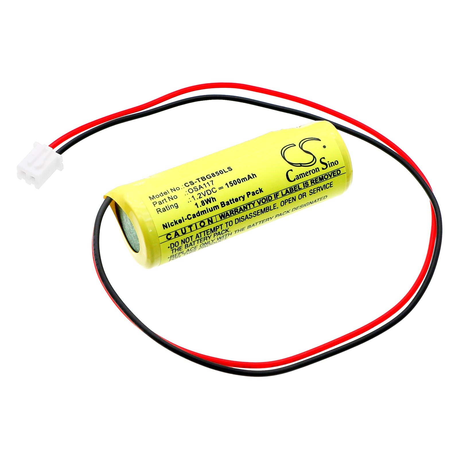 Ni-CD, Emergency Lighting Battery fits Teig 850069, T&b 012745, 1.2V, 1500mAh Emergency Lighting Cameron Sino Technology Limited