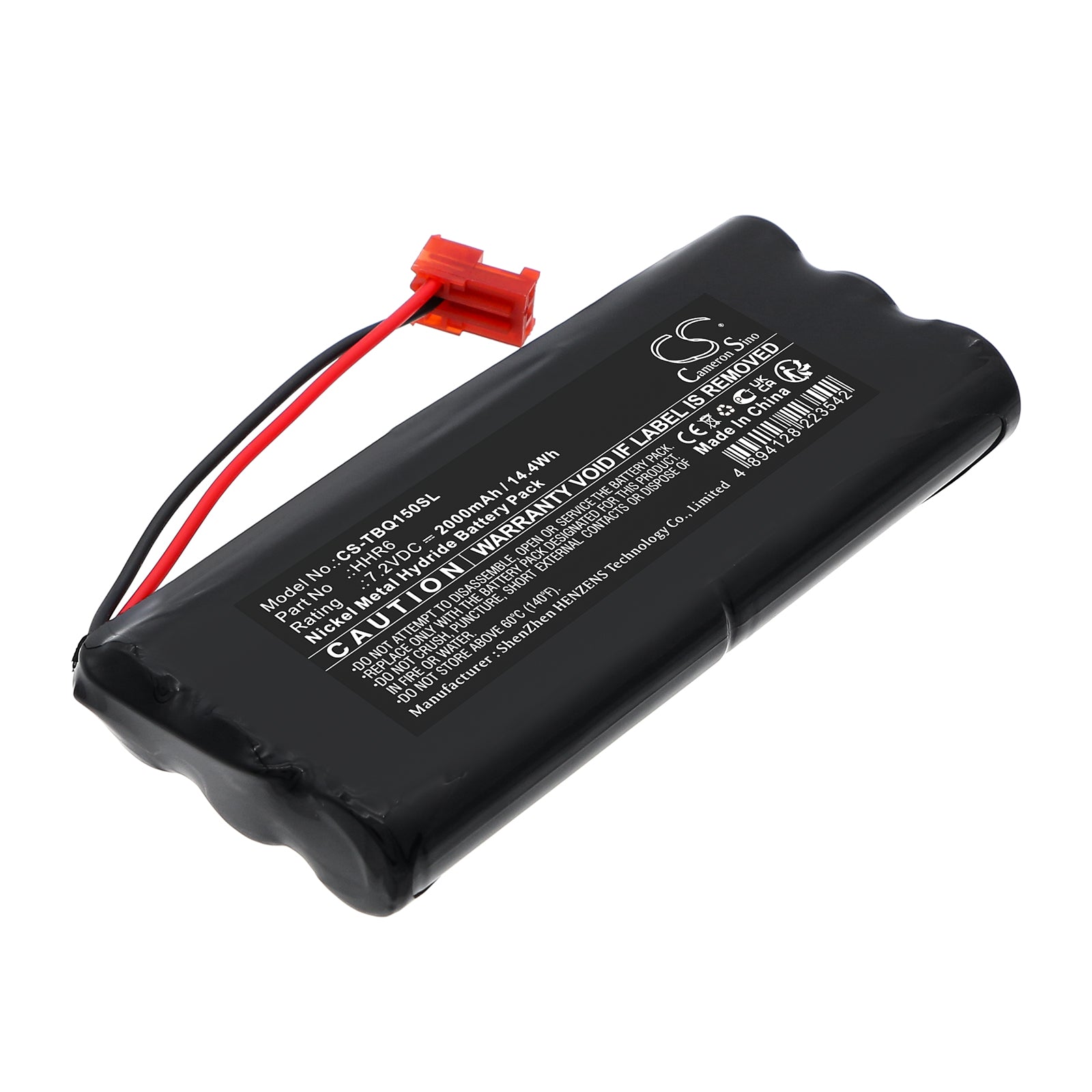7.2V, Ni-MH, 2000mAh, Battery fits Tobias IQ150 Paper-Chek, 14.4Wh Equipment, Survey, Test Cameron Sino Technology Limited