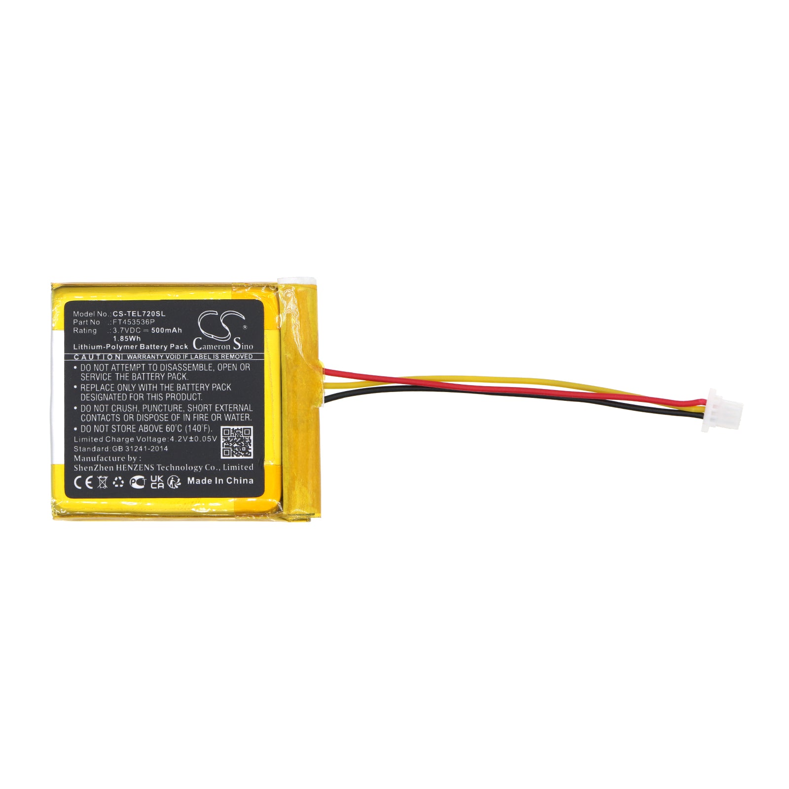 Li-Polymer, Wireless Headset Battery fits Turtle Beach Stealth 700 2gen, 3.7V, 500mAh Wireless Headset Cameron Sino Technology Limited