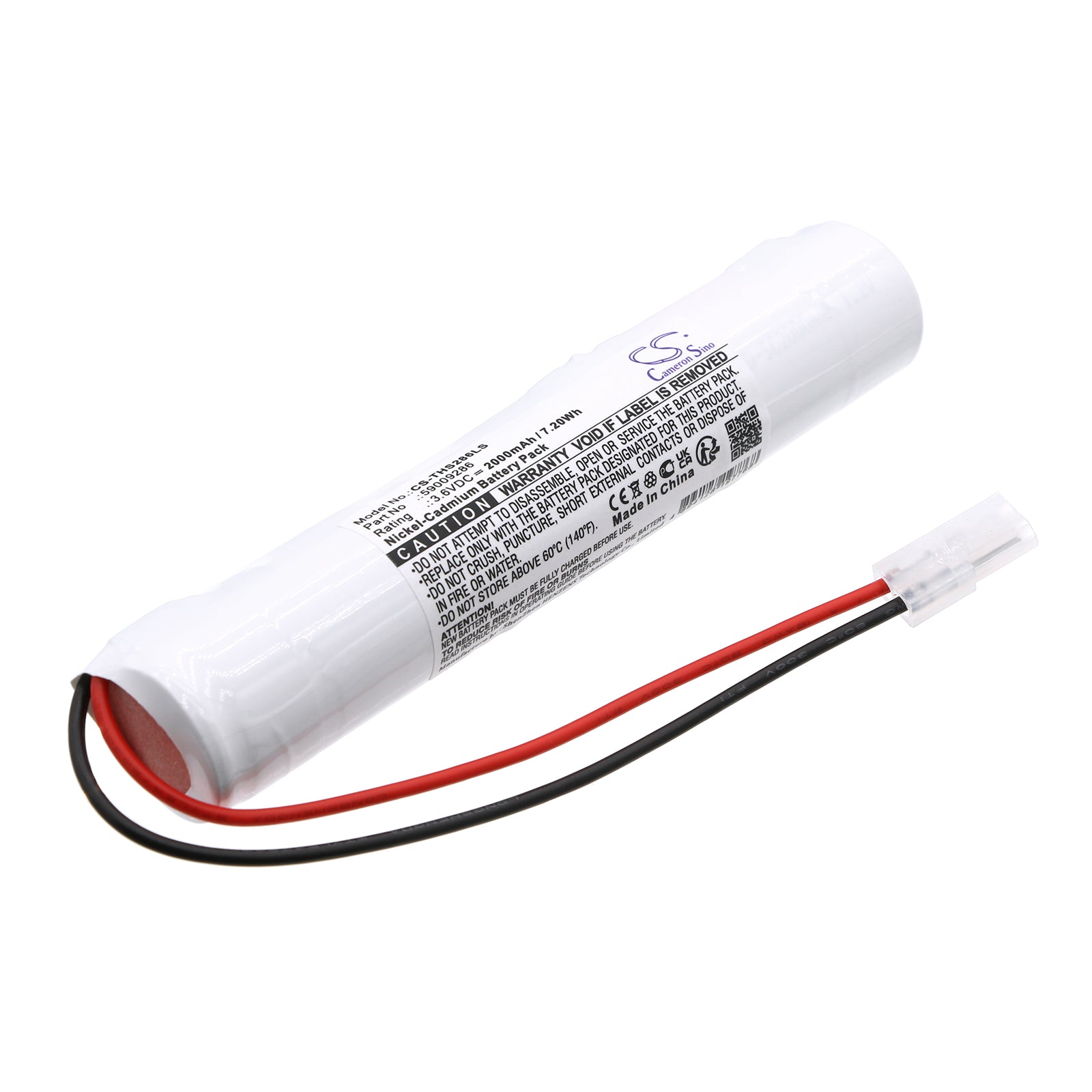 Ni-CD, Emergency Lighting Battery fits Thorn Voyager Solid E3, Solid E3t, 3.6V, 2000mAh Emergency Lighting Cameron Sino Technology Limited