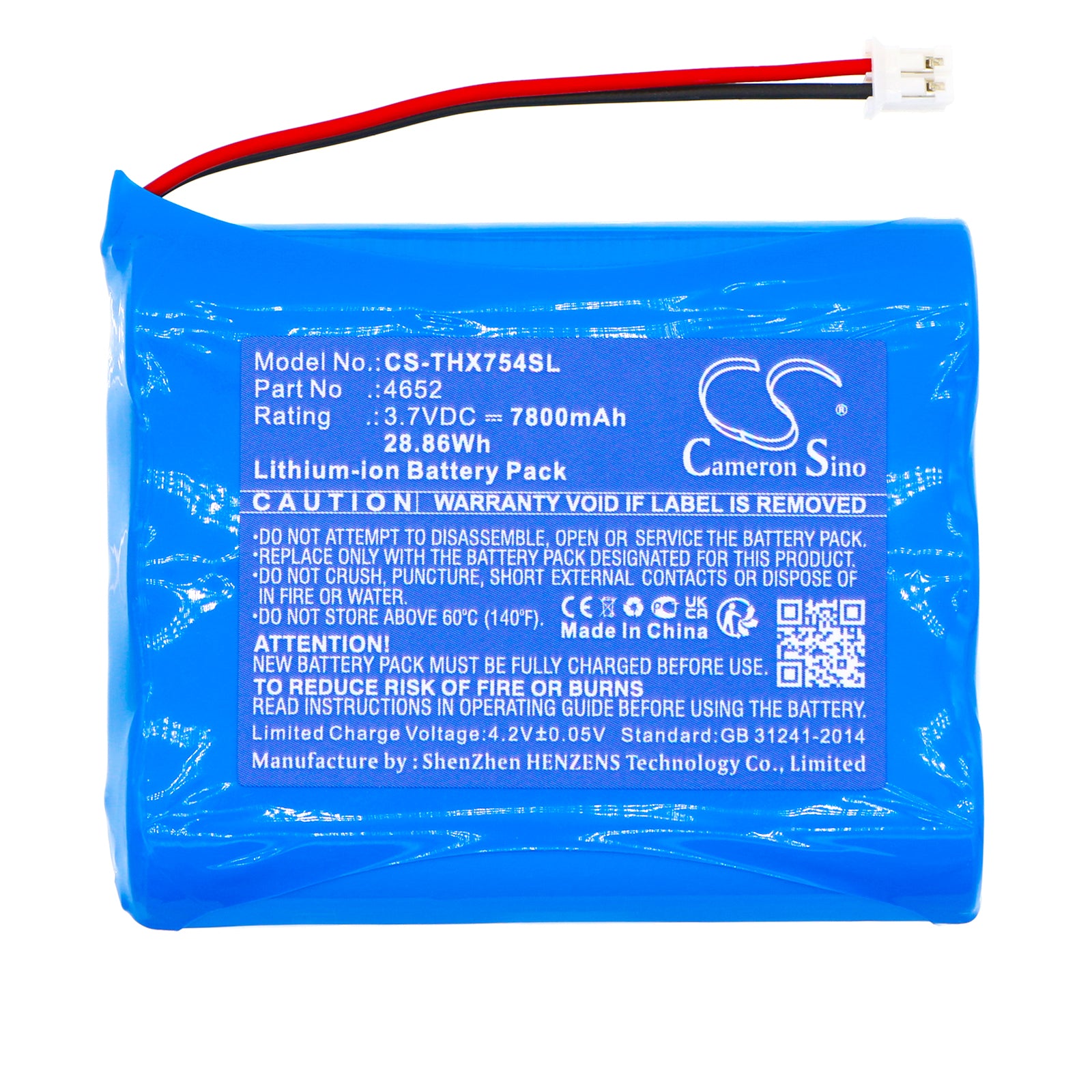 Li-ion, Home Security Camera Battery fits Technaxx 4648, Sender Tx-75, 3.7V, 7800mAh Home Security Camera Cameron Sino Technology Limited