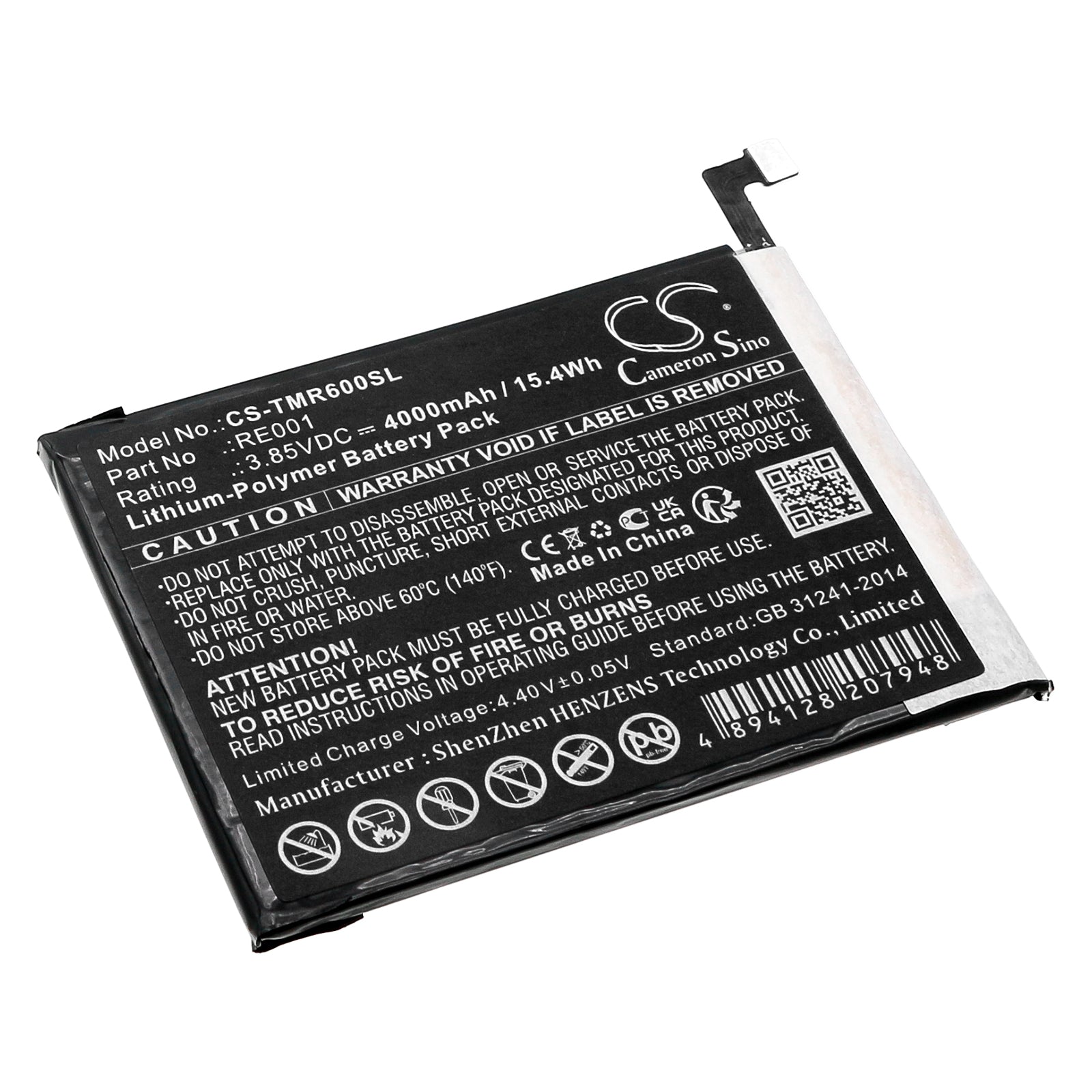 Li-Polymer, Mobile, SmartPhone Battery fits T-mobile Revvl 6 5g, Tmaf025g, 3.85V, 4000mAh Mobile, SmartPhone Cameron Sino Technology Limited