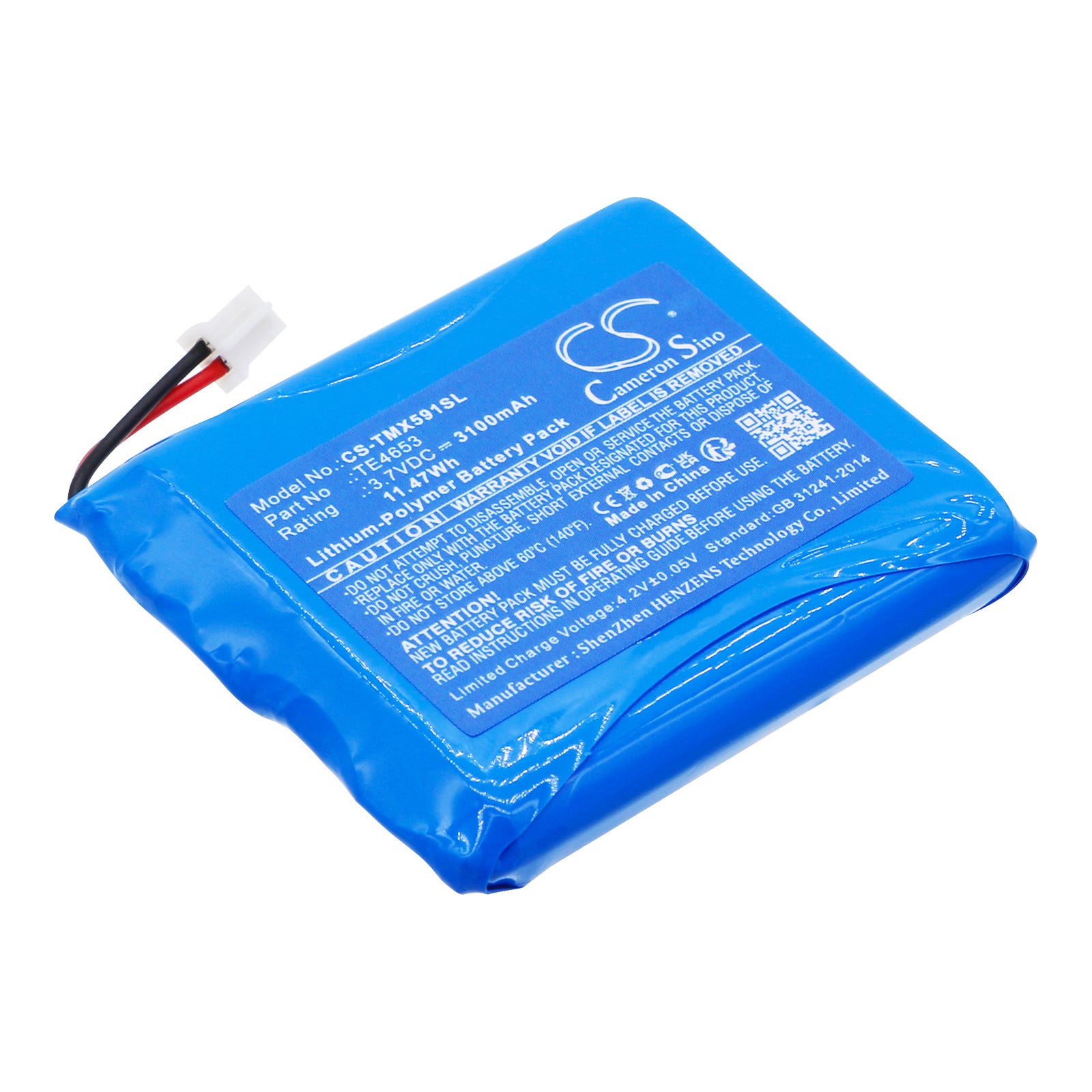 Li-Polymer, Home Security Camera Battery fits Technaxx Tx-59, Tx-59+ Monitor Wireless Door P, 3.7V, 3100mAh Home Security Camera Cameron Sino Technology Limited