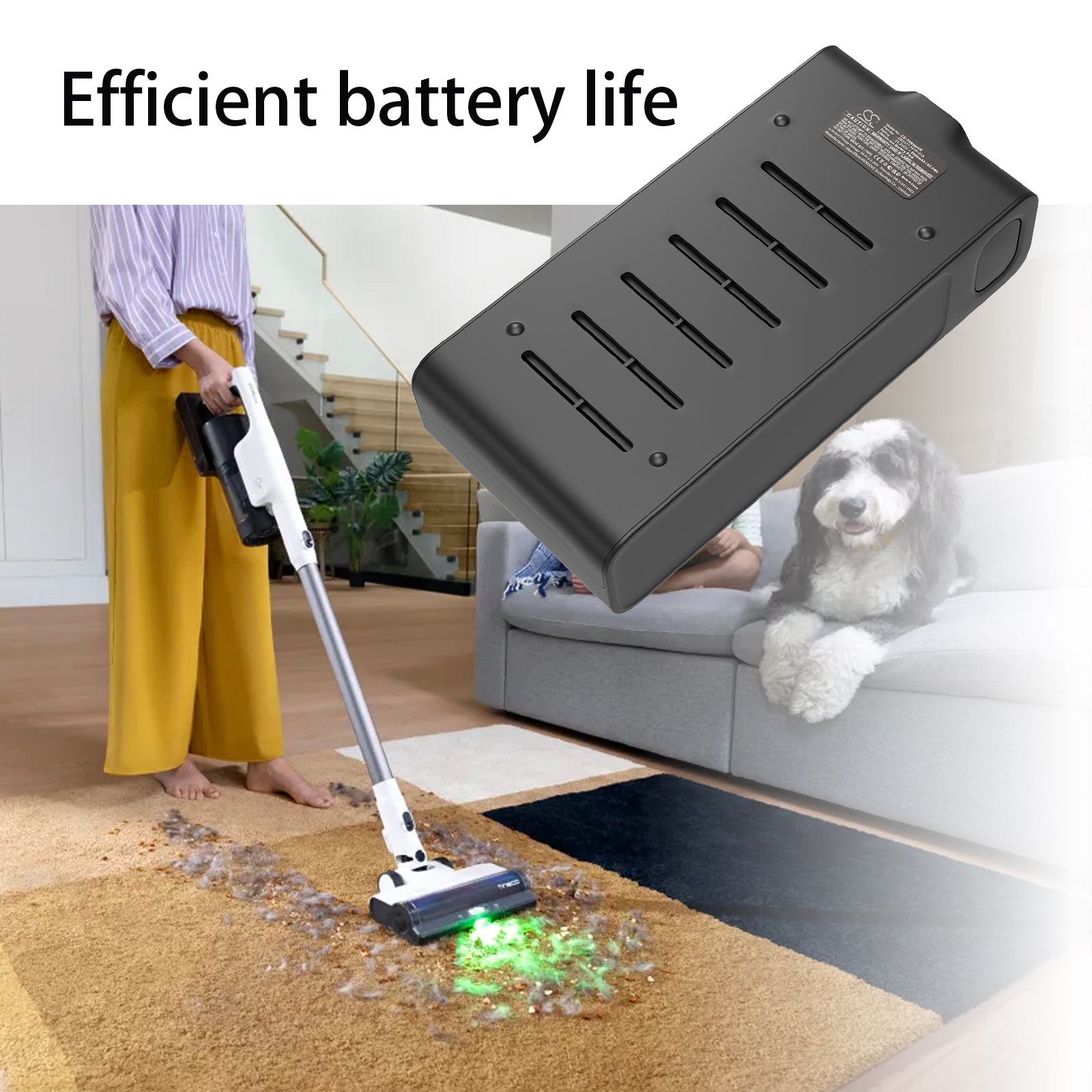 25.2V, Li-ion, 2500mAh, Battery fits Tineco PURE ONE Station 5, PURE ONE Station 5 Smart Cordless Vacuum, 63Wh Vacuum Cameron Sino Technology Limited