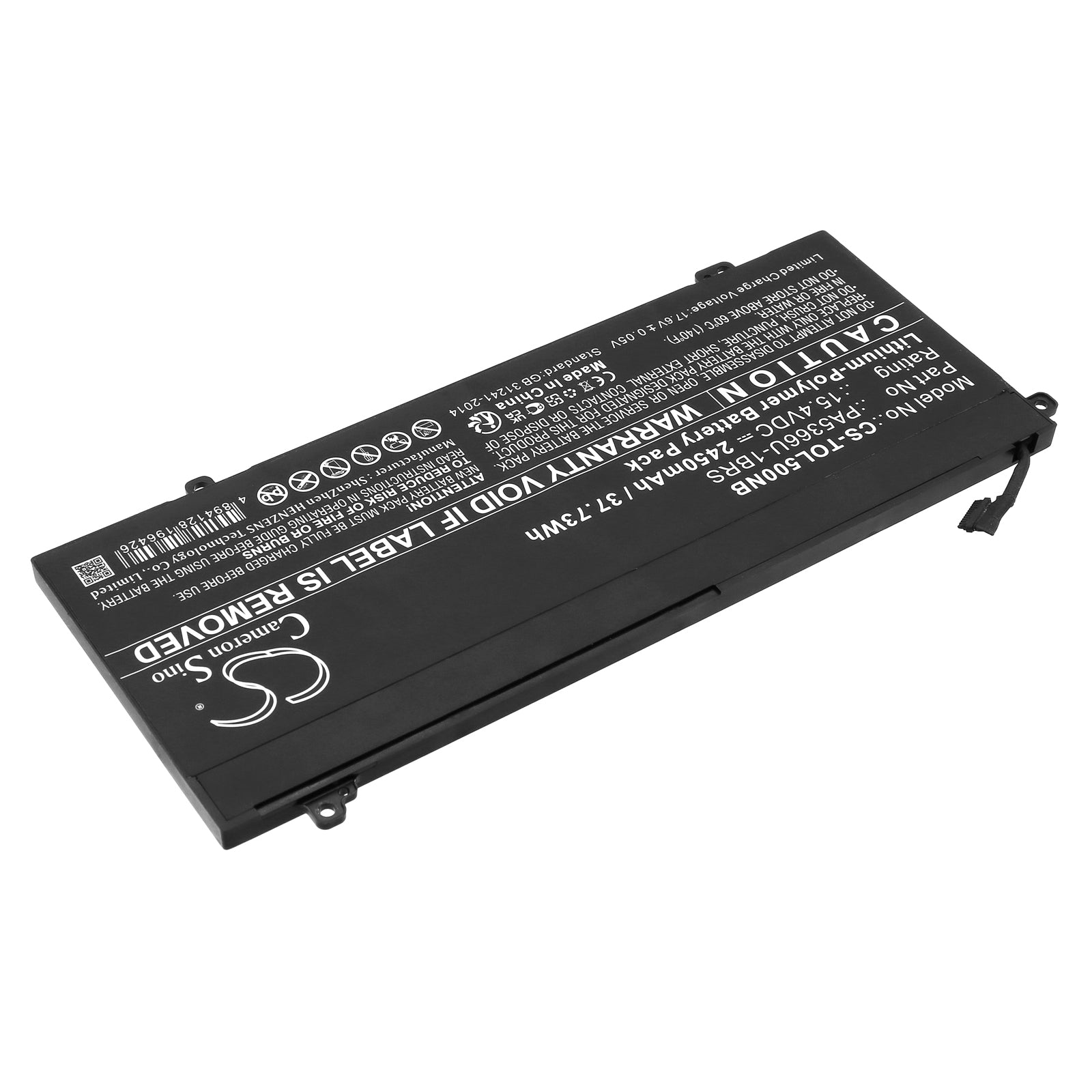 Li-Polymer, Notebook, Laptop Battery fits Toshiba Dynabook Satellite Pro L50, Dynabook Satellite Pro L50-g, 15.4V, 2450mAh Notebook, Laptop Cameron Sino Technology Limited