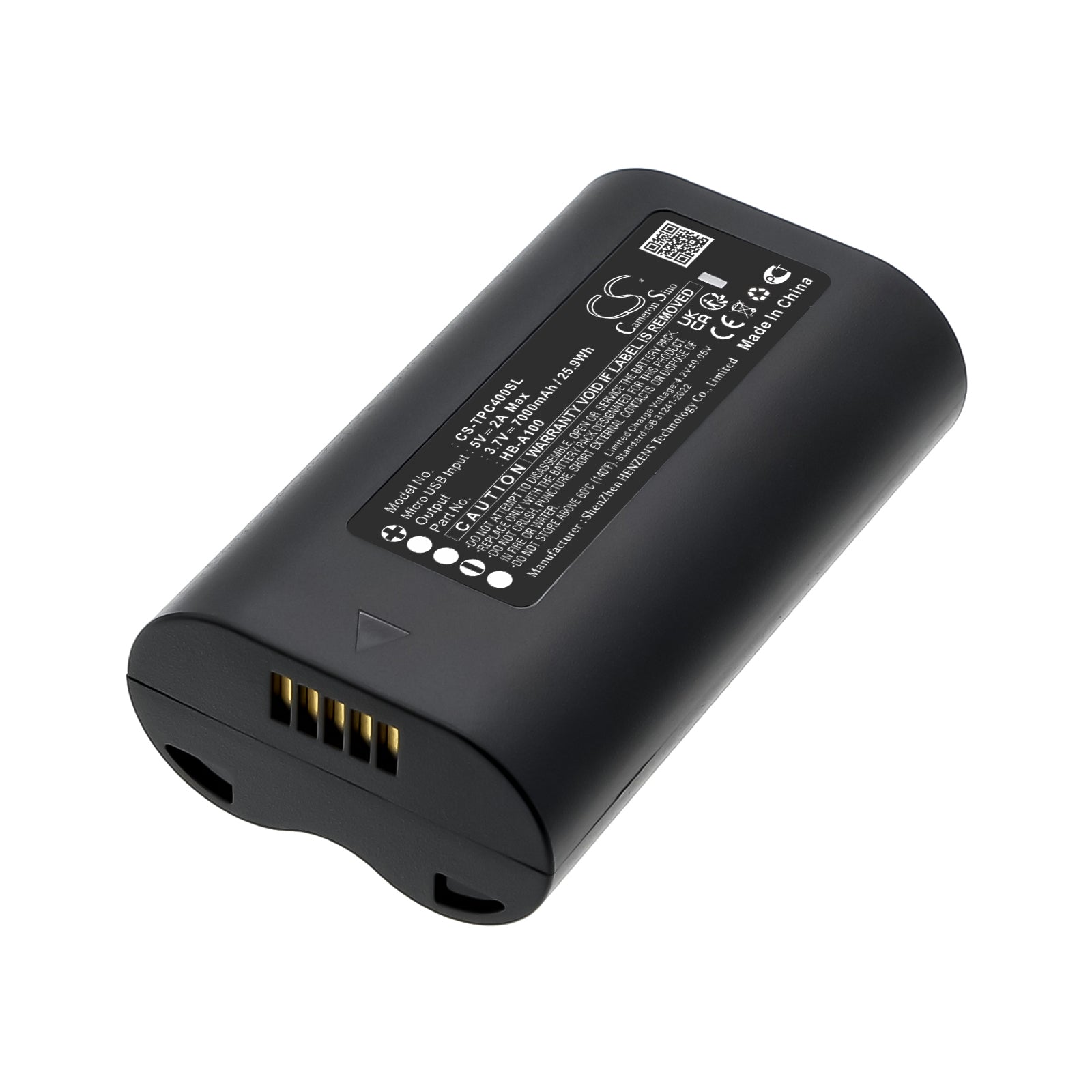 3.7V, Li-ion, 7000mAh, Battery fits TP-Link C400S2, C420S1, 25.9Wh Home Security Camera Cameron Sino Technology Limited