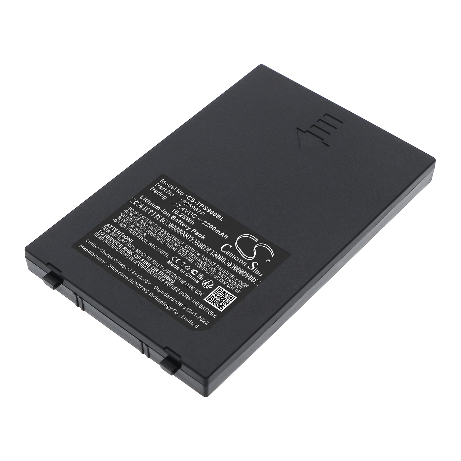 7.4V, Li-ion, 2200mAh, Battery fits Telpo TPS900, 16.28Wh Payment Terminal Cameron Sino Technology Limited