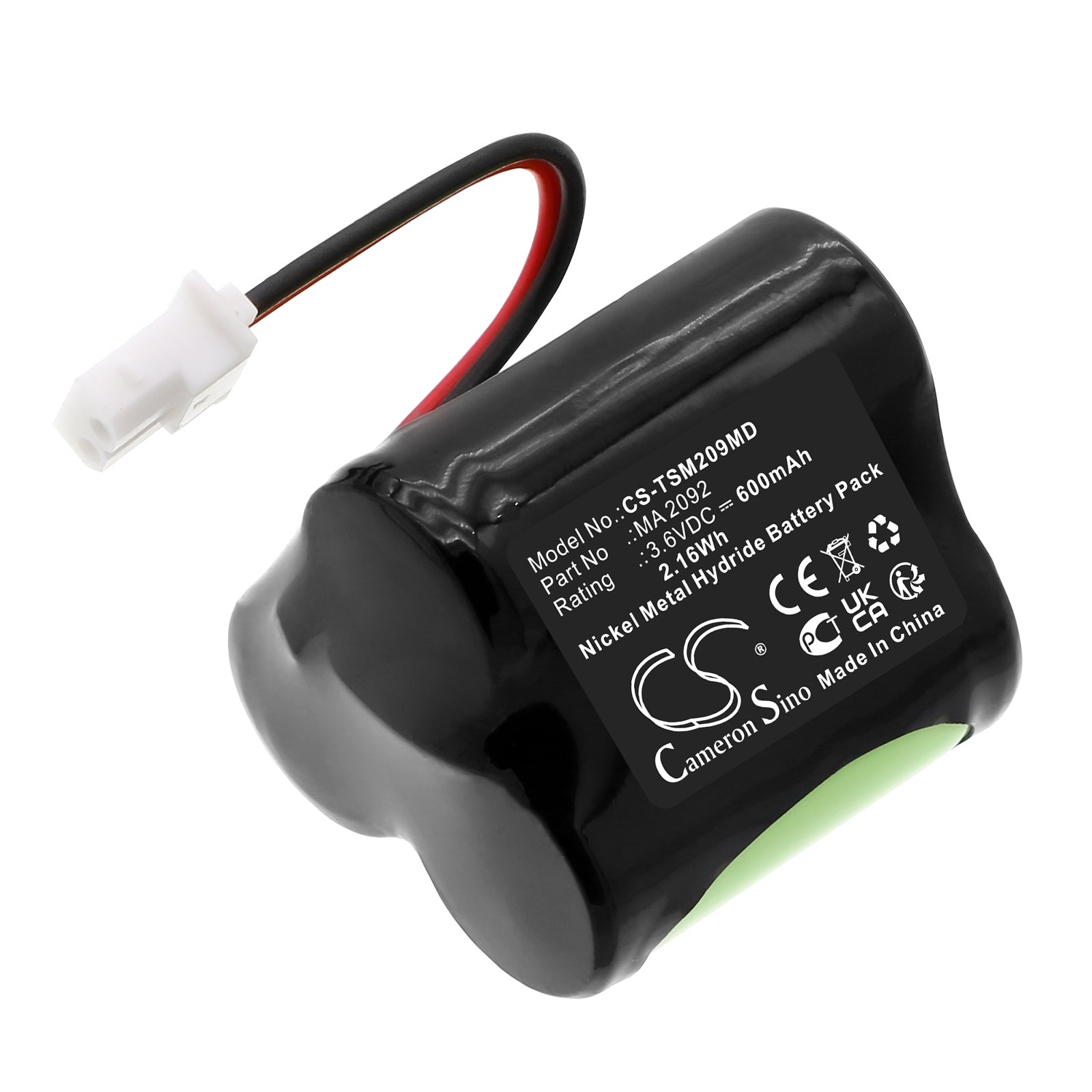 3.6V, Ni-MH, 600mAh, Battery fits Thermo Scientific Impact2 Single Channel, Scientific Matrix Electronic, 2.16Wh Medical Cameron Sino Technology Limited