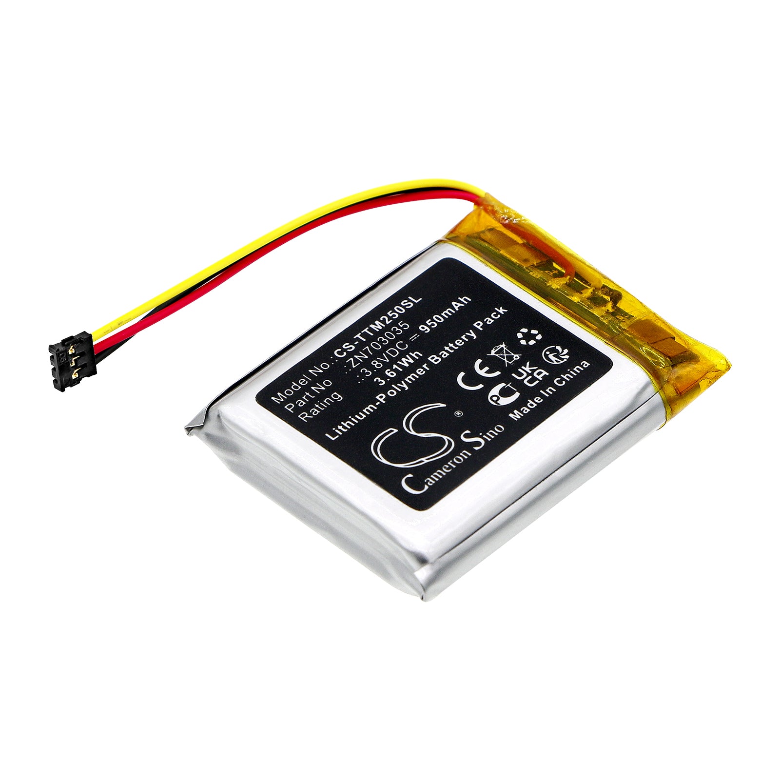 Li-Polymer, Equipment, Survey, Test Battery fits Teltonika Tm250, 3.8V, 950mAh Equipment, Survey, Test Cameron Sino Technology Limited