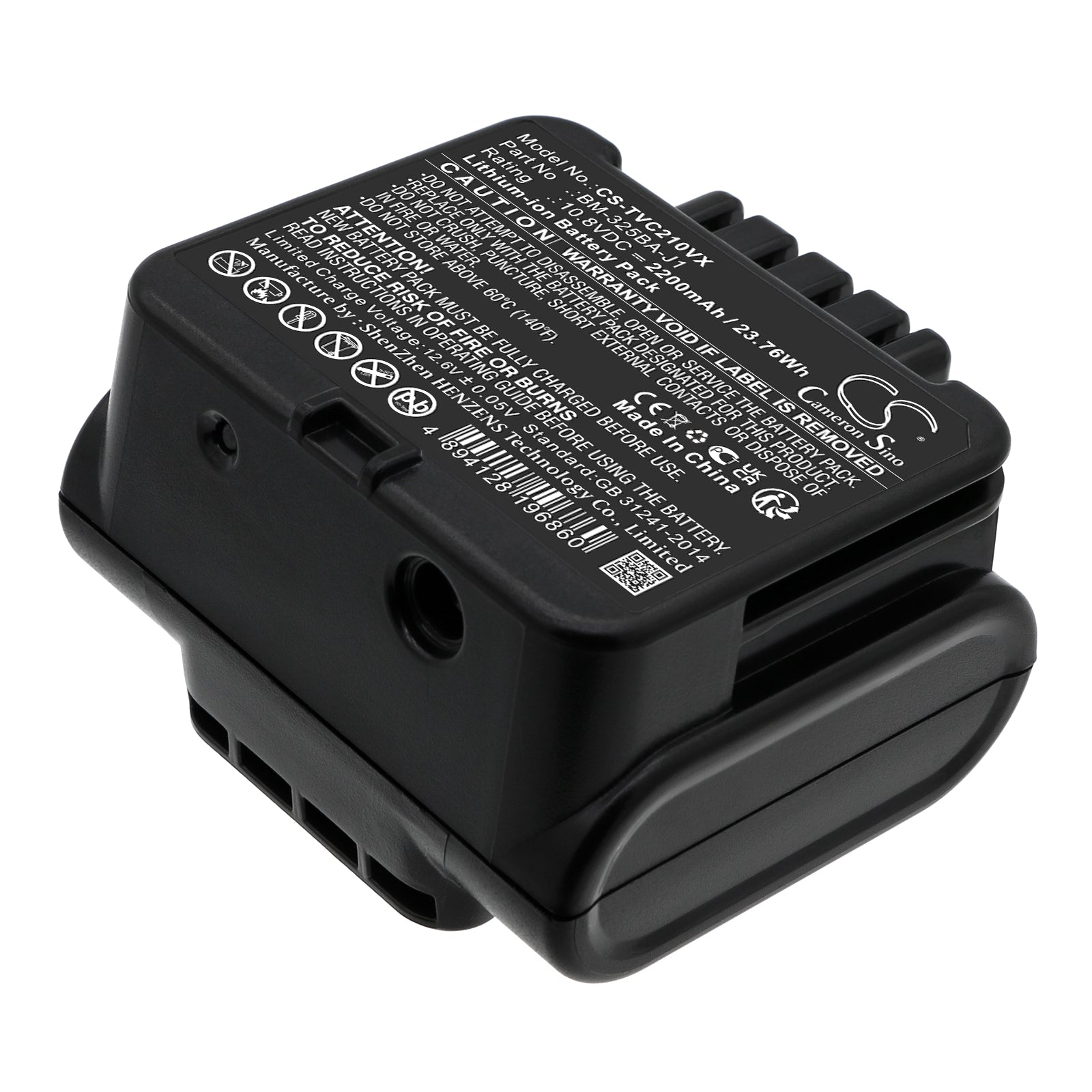 Li-ion, Vacuum Battery fits Toshiba Vc-clw21, Vc-clw21-n, 10.8V, 2200mAh Vacuum Cameron Sino Technology Limited