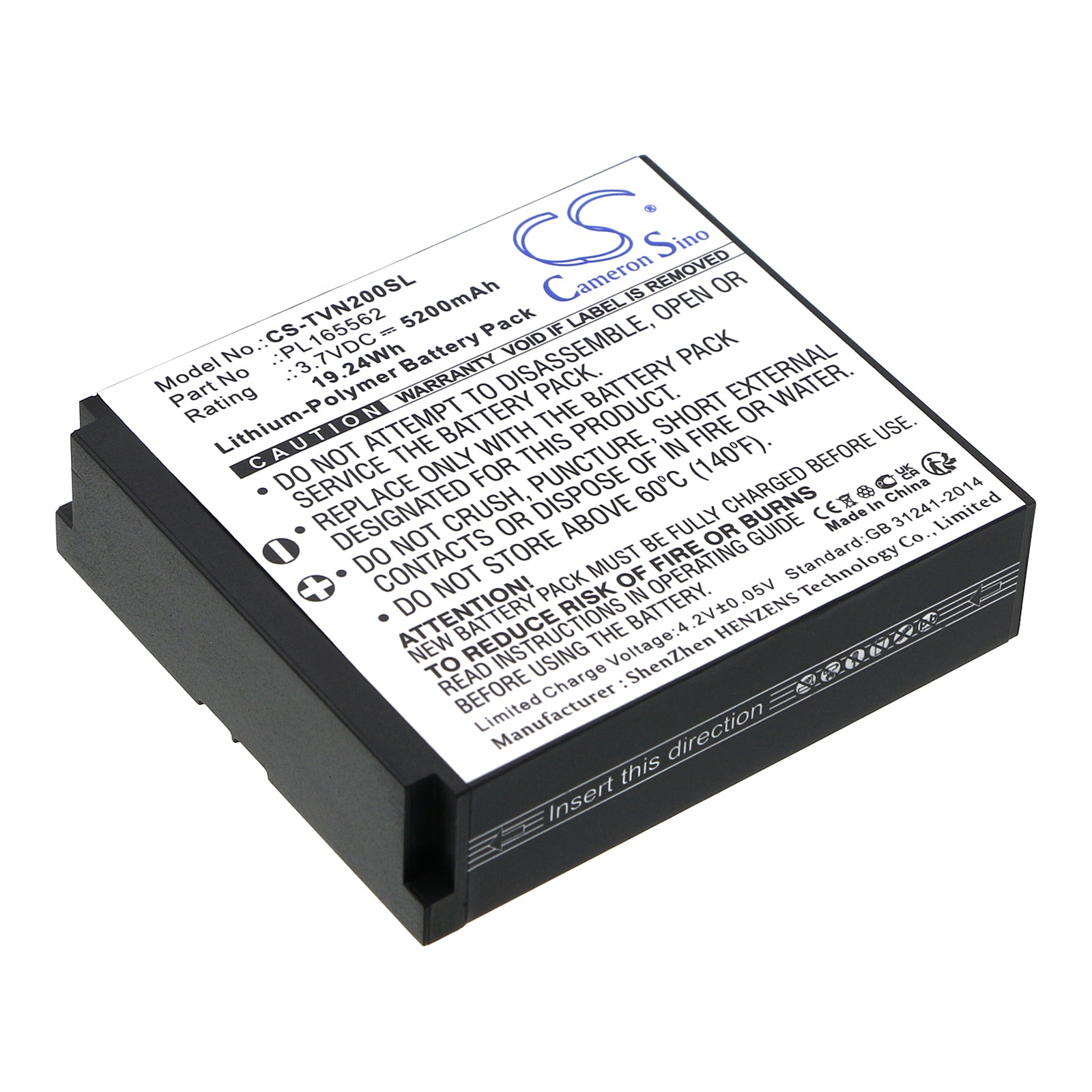 Li-Polymer, GPS, Navigator Battery fits Twonav Aventura 2, 3.7V, 5200mAh GPS, Navigator Cameron Sino Technology Limited