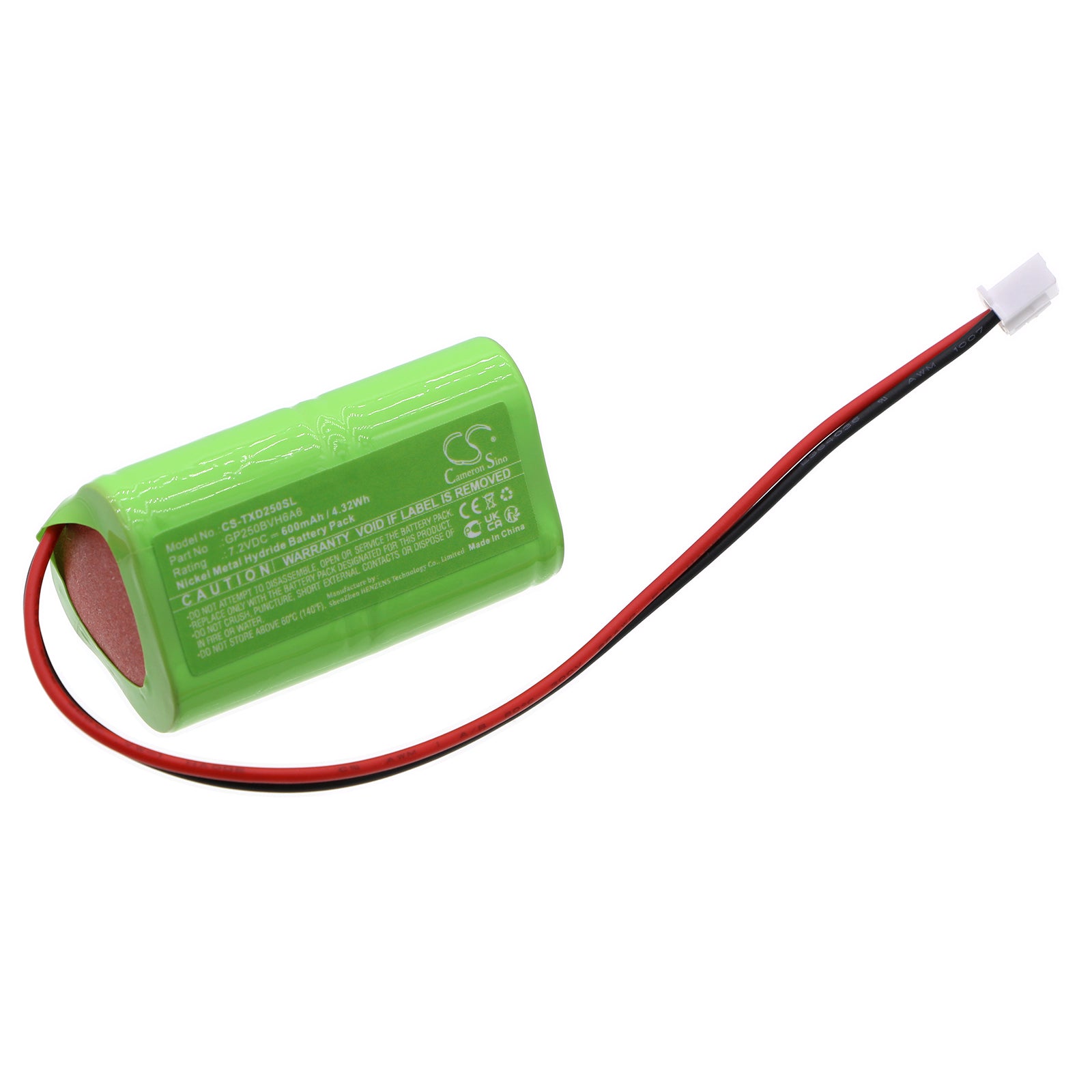 Ni-MH, Alarm System Battery fits Texecom Bell Box Sounder, Odyssey Bell Boxes, 7.2V, 600mAh Alarm System Cameron Sino Technology Limited