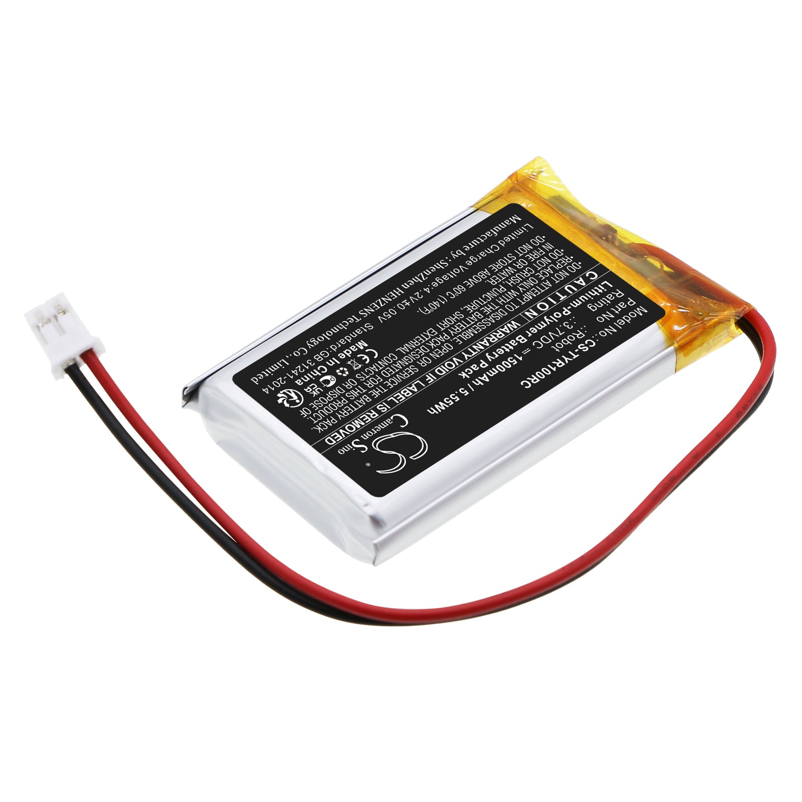 Li-Polymer, Robot Battery fits Thymio Robot, 3.7V, 1500mAh Robot Cameron Sino Technology Limited