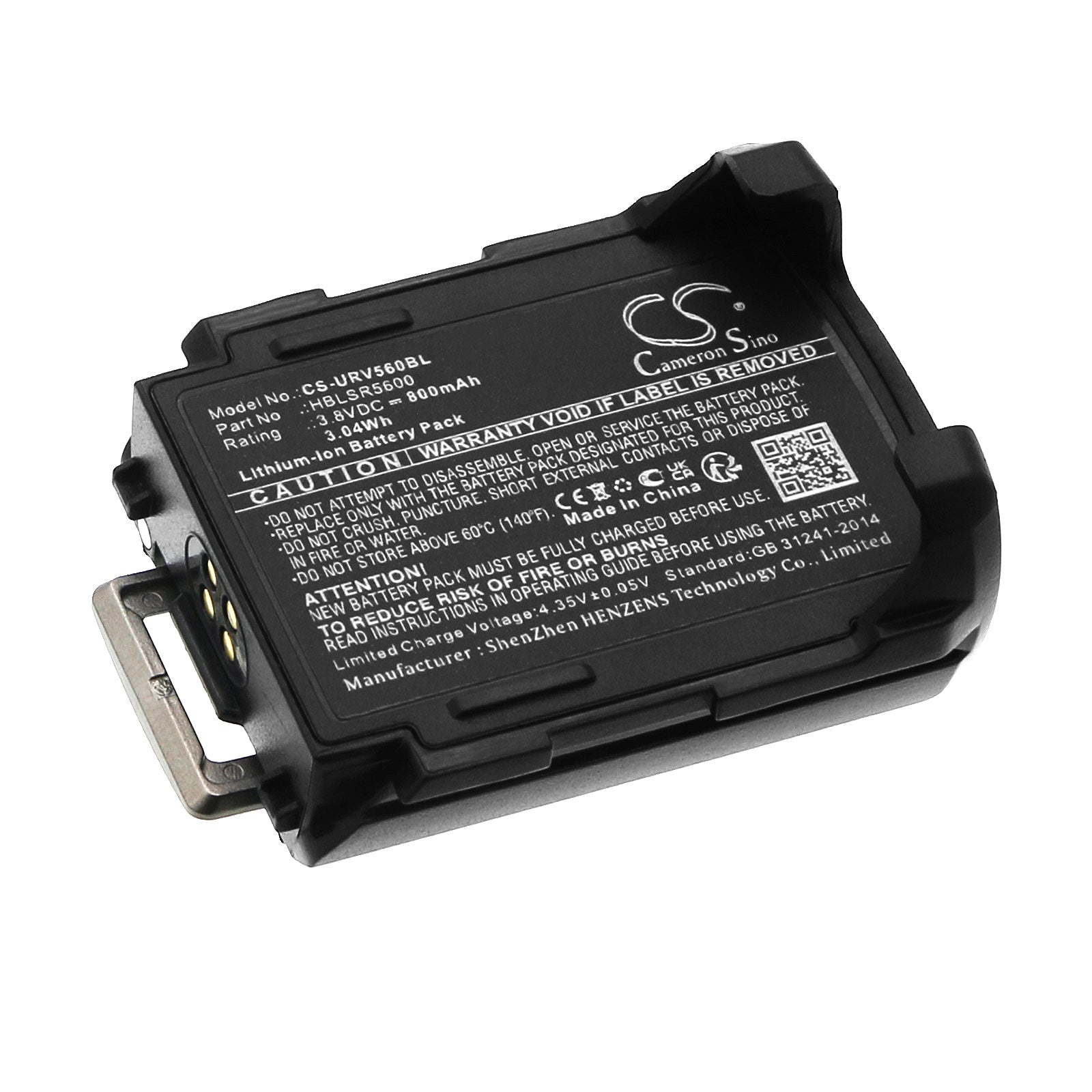Li-ion, Barcode Scanner Battery fits Urovo Sr5600, 3.8V, 800mAh Barcode Scanner Cameron Sino Technology Limited