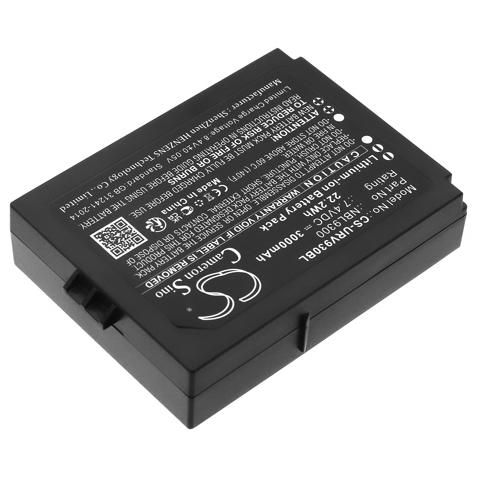 Li-ion, Barcode Scanner Battery fits Urovo Nbl9300, 7.4V, 3000mAh Barcode Scanner Cameron Sino Technology Limited