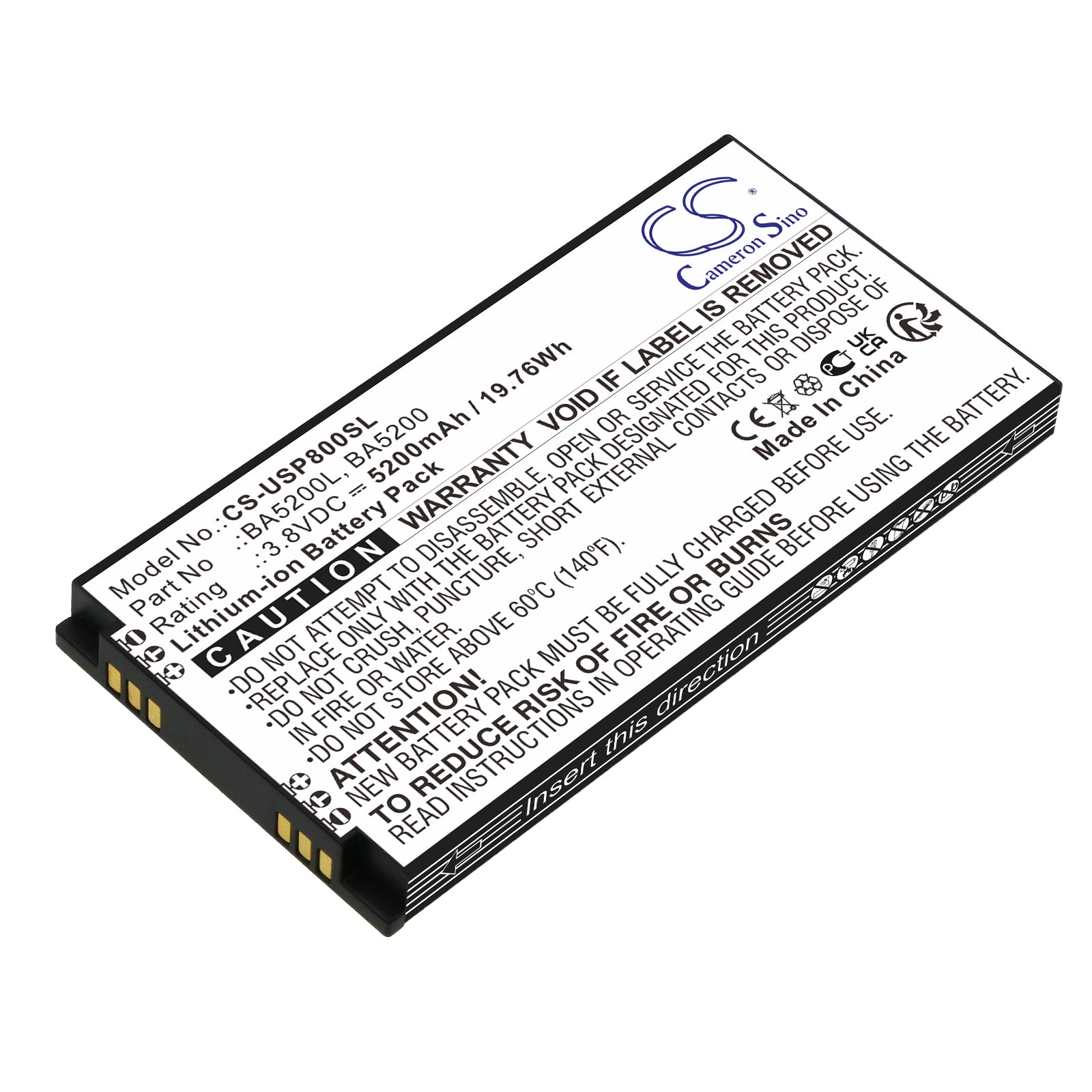 Li-ion, Equipment, Survey, Test Battery fits Unistrong P8ii E, 3.8V, 5200mAh Equipment, Survey, Test Cameron Sino Technology Limited