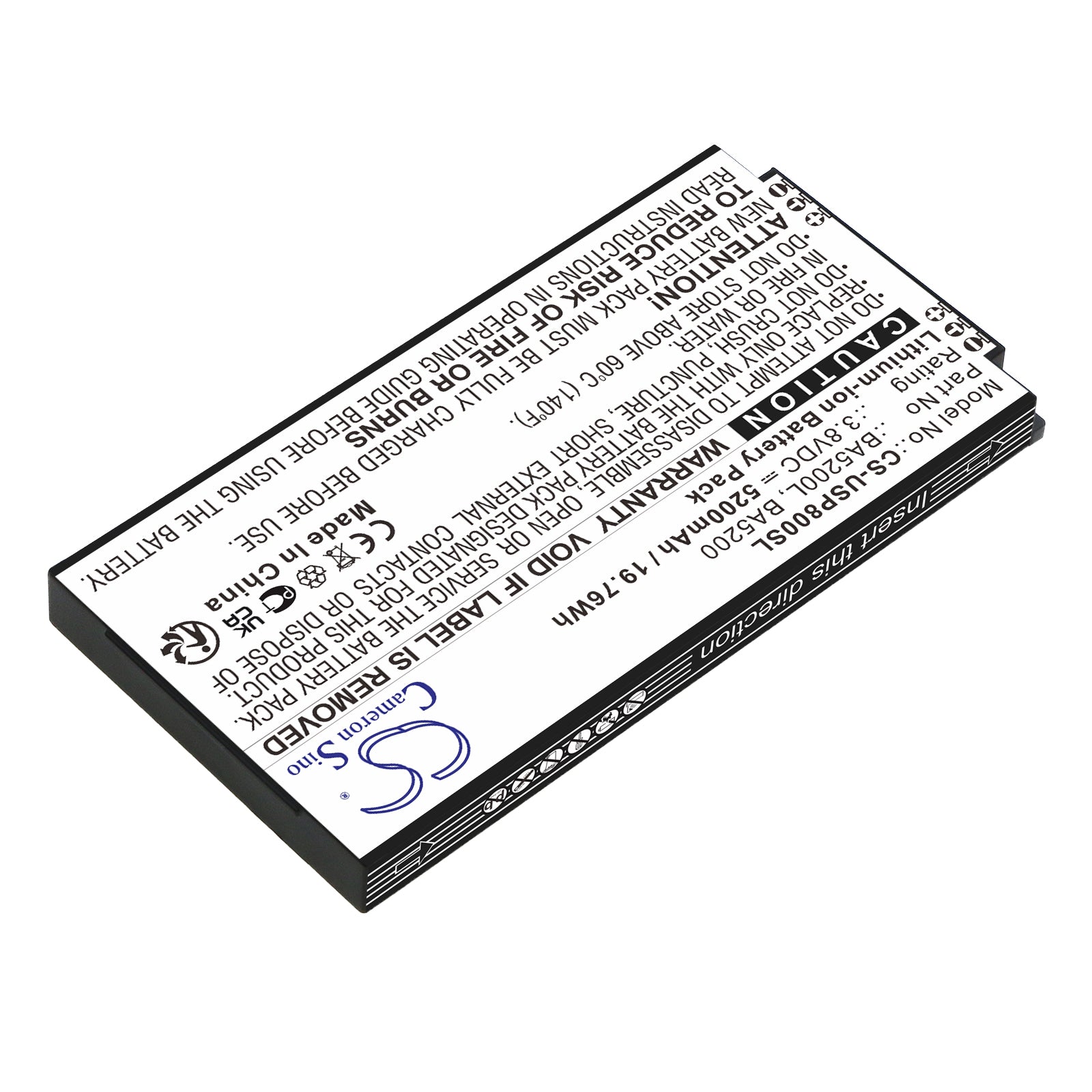 Li-ion, Equipment, Survey, Test Battery fits Unistrong P8ii E, 3.8V, 5200mAh Equipment, Survey, Test Cameron Sino Technology Limited