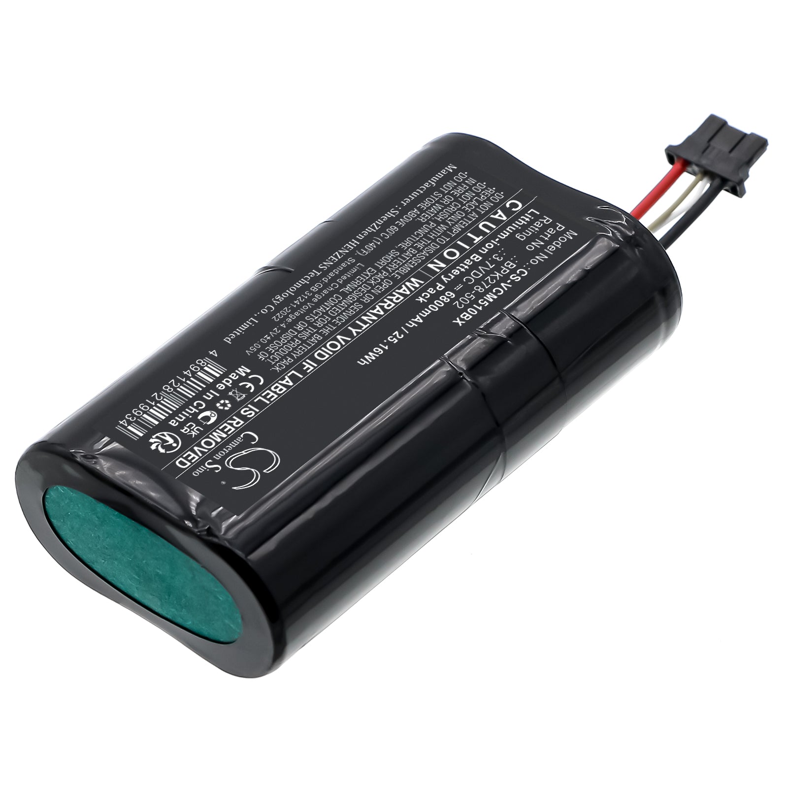 3.7V, Li-ion, 6800mAh, Battery fits VeriFone CM5P, Carbon Mobile 5, 25.16Wh Payment Terminal Cameron Sino Technology Limited