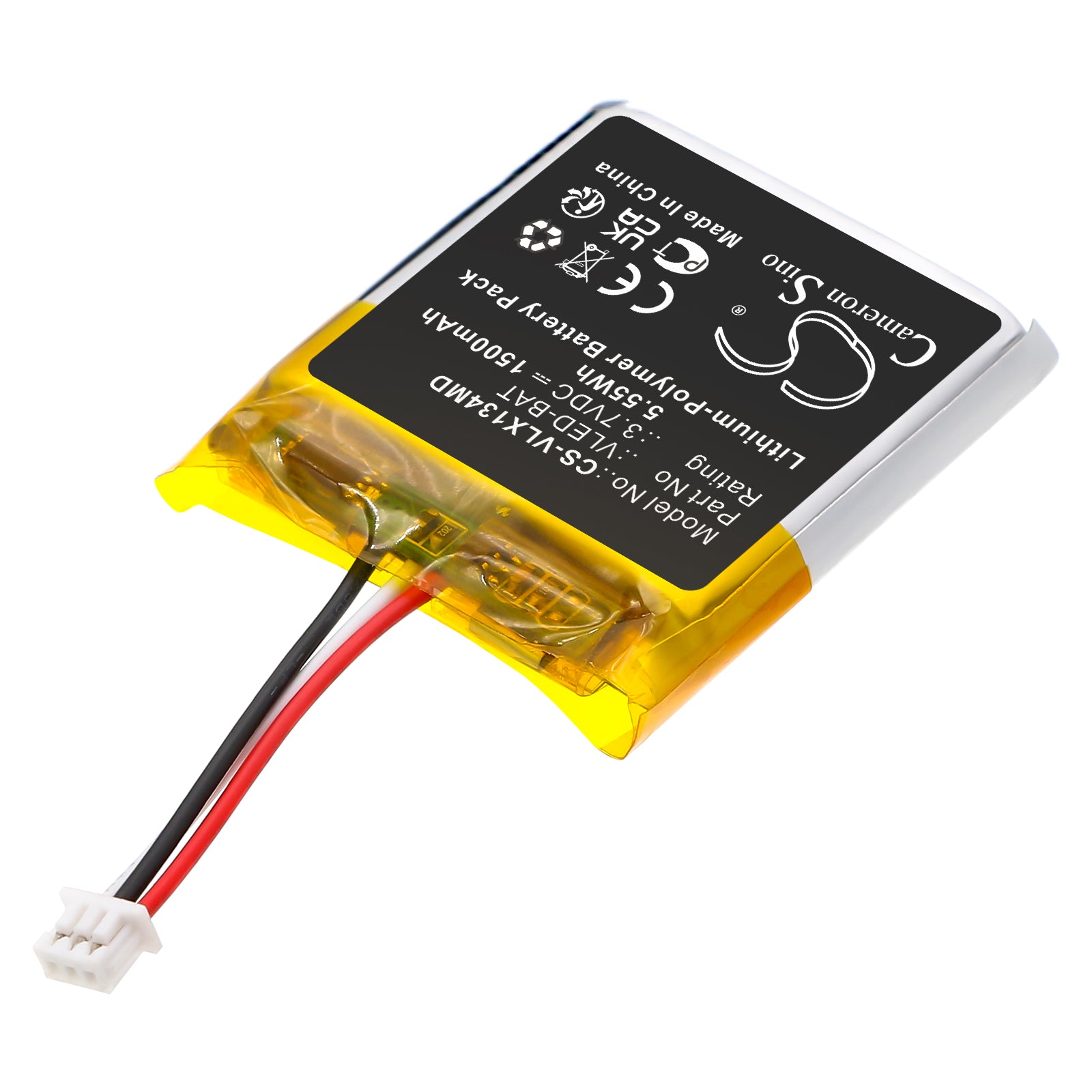 3.7V, Li-Polymer, 1500mAh, Battery fits TransLite EMS PRO IV LED Vein Finder, LED, 5.55Wh Medical Cameron Sino Technology Limited