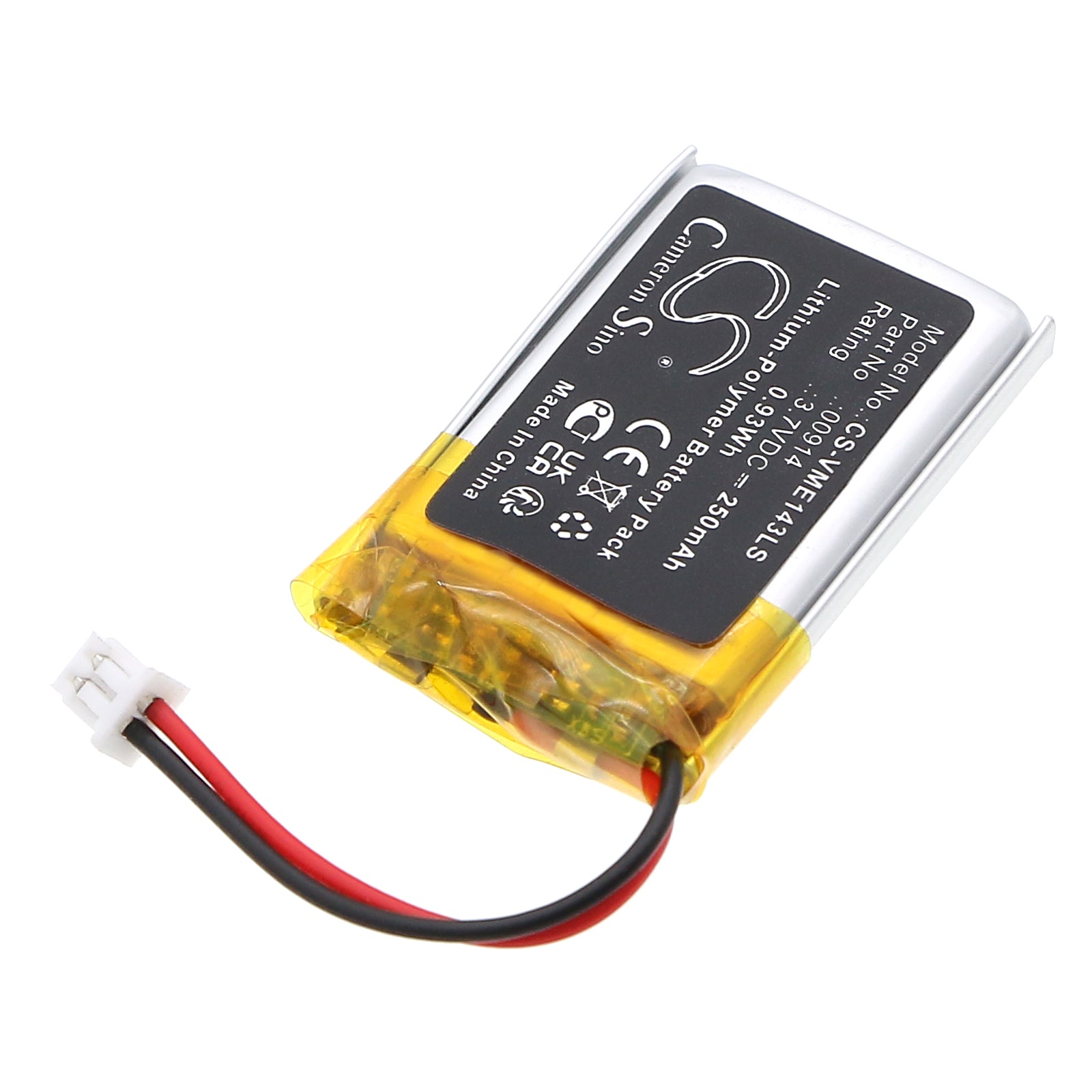 3.7V, Li-Polymer, 250mAh, Battery fits VIMAR 14397, 19397, 0.93Wh Emergency Lighting Cameron Sino Technology Limited