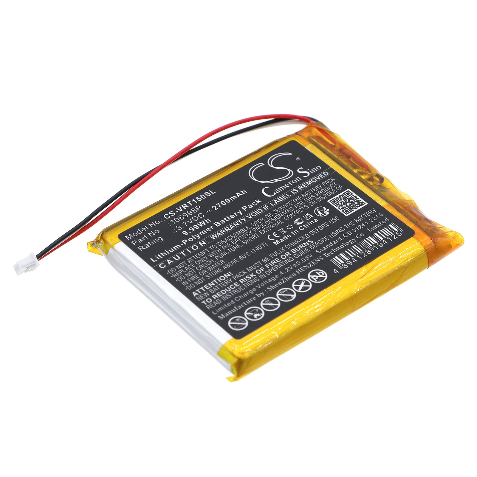 Li-Polymer, Thermal Camera Battery fits Voltcraft Bs-1000t, Bs-1500t, 3.7V, 2700mAh Thermal Camera Cameron Sino Technology Limited