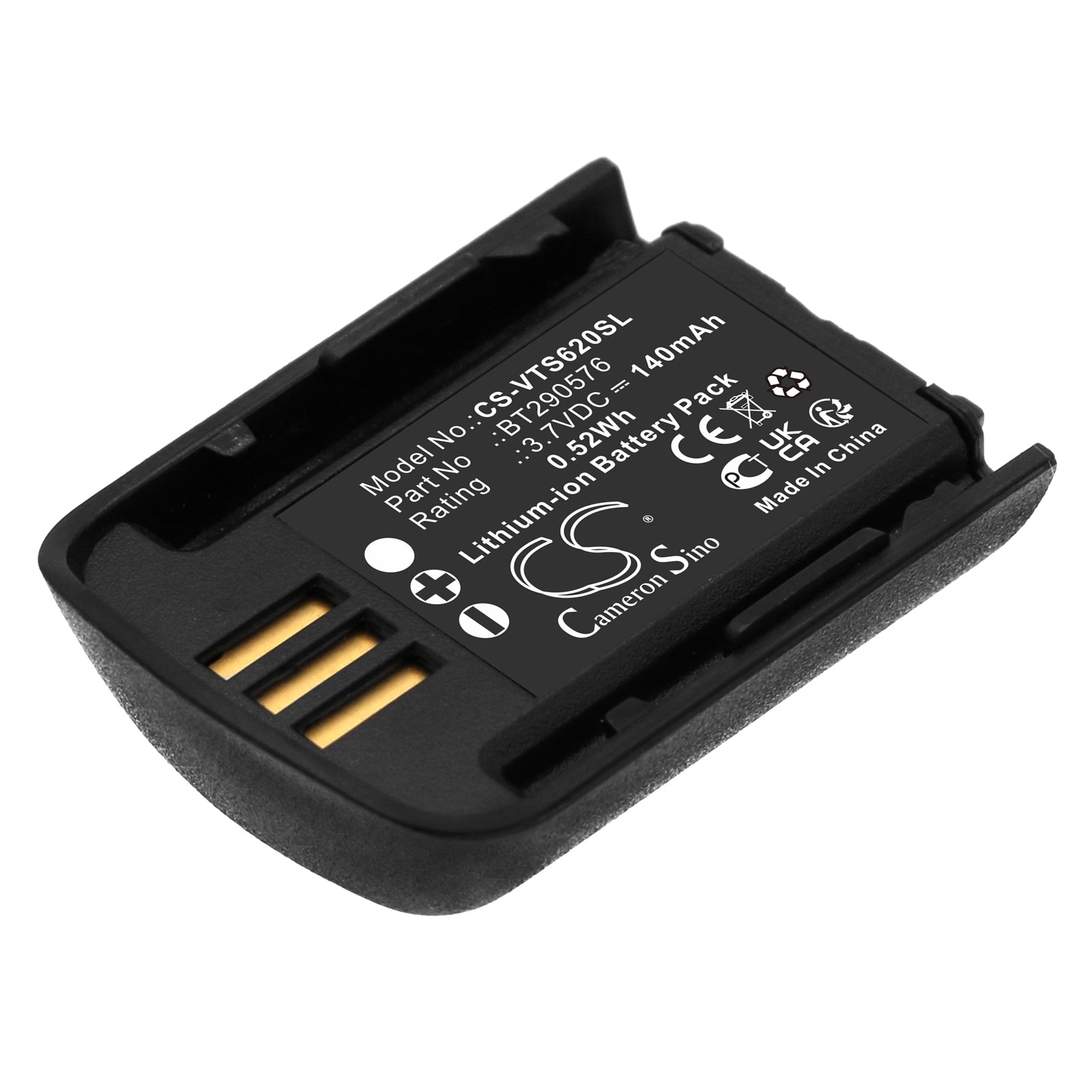 Li-ion, Wireless Headset Battery fits Vtech Is6200, 3.7V, 140mAh Wireless Headset Cameron Sino Technology Limited
