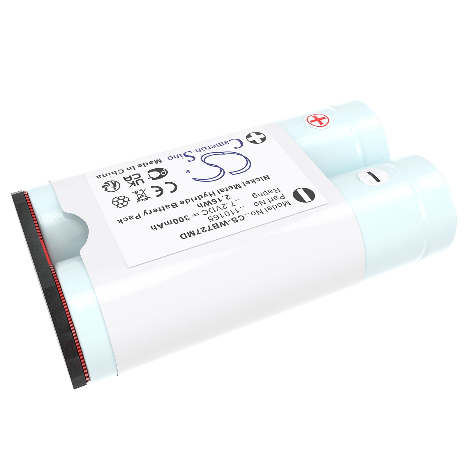 7.2V, Ni-MH, 300mAh, Battery fits Welch-Allyn MT1, MicroTymp 1, 2.16Wh Medical Cameron Sino Technology Limited