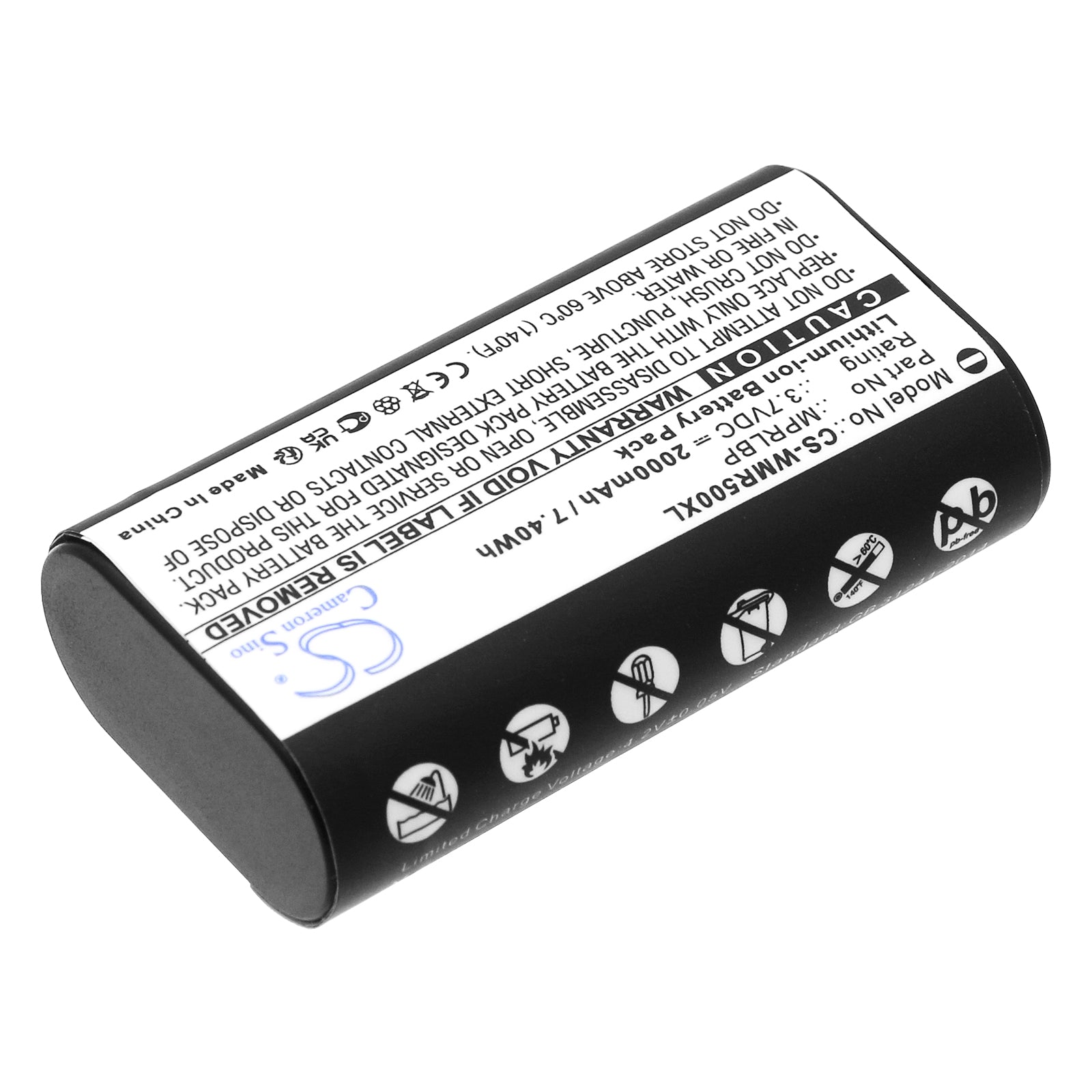 Li-ion, Wireless Headset Battery fits Wisycom Mpr30-eng, Mpr30-iem, 3.7V, 2000mAh Wireless Headset Cameron Sino Technology Limited