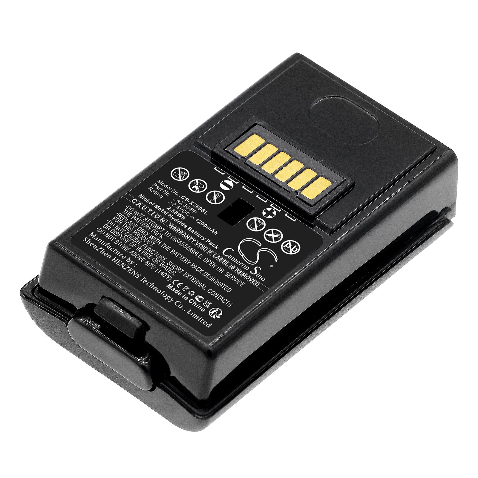 Ni-MH, Game Console Battery fits Microsoft Xbox X360, 2.4V, 1200mAh Game Console Cameron Sino Technology Limited