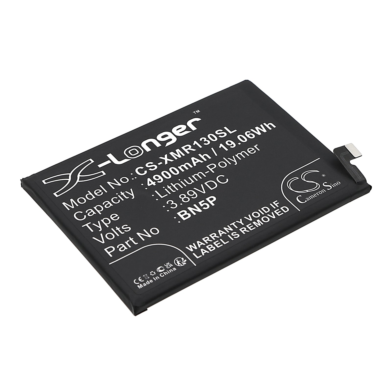 Li-Polymer, Mobile, SmartPhone Battery fits Redmi 23090ra98c, Note 13, 3.89V, 4900mAh Mobile, SmartPhone Cameron Sino Technology Limited