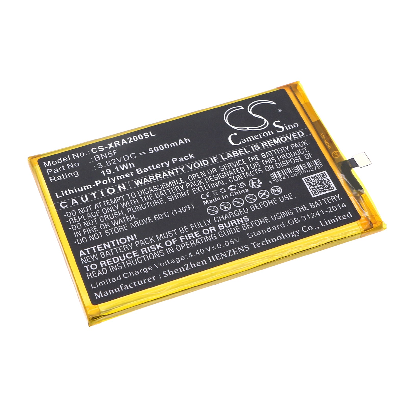 Li-Polymer, Mobile, SmartPhone Battery fits Xiaomi 23026rn54g, 23028rn4dg, 3.82V, 5000mAh Mobile, SmartPhone Cameron Sino Technology Limited