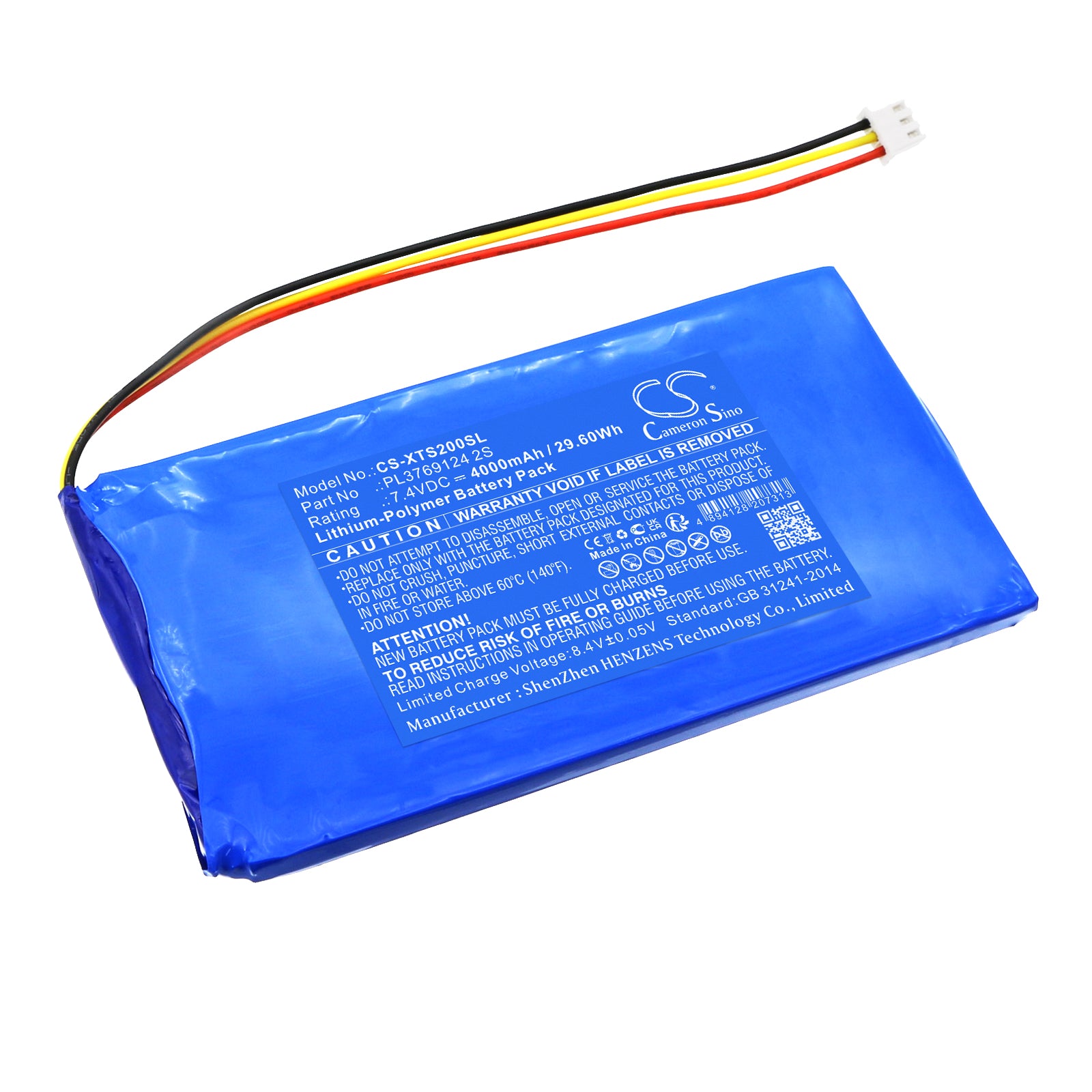 Li-Polymer, Diagnostic Scanner Battery fits Xtool Ps2 Heavy Duty Truck Diagnosti, Xtool Ps2 Gds Gasoline, 7.4V, 4000mAh Diagnostic Scanner Cameron Sino Technology Limited