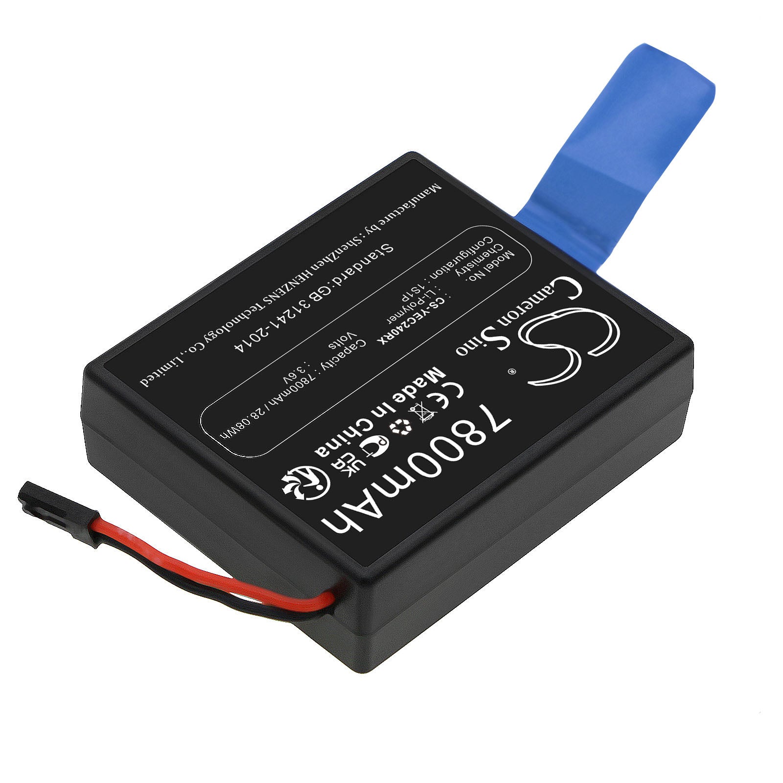 Li-Polymer, Remote Controller Battery fits Tornado H920 Controllers, Yuneec St24 Controller, 3.6V, 7800mAh Remote Controller Cameron Sino Technology Limited