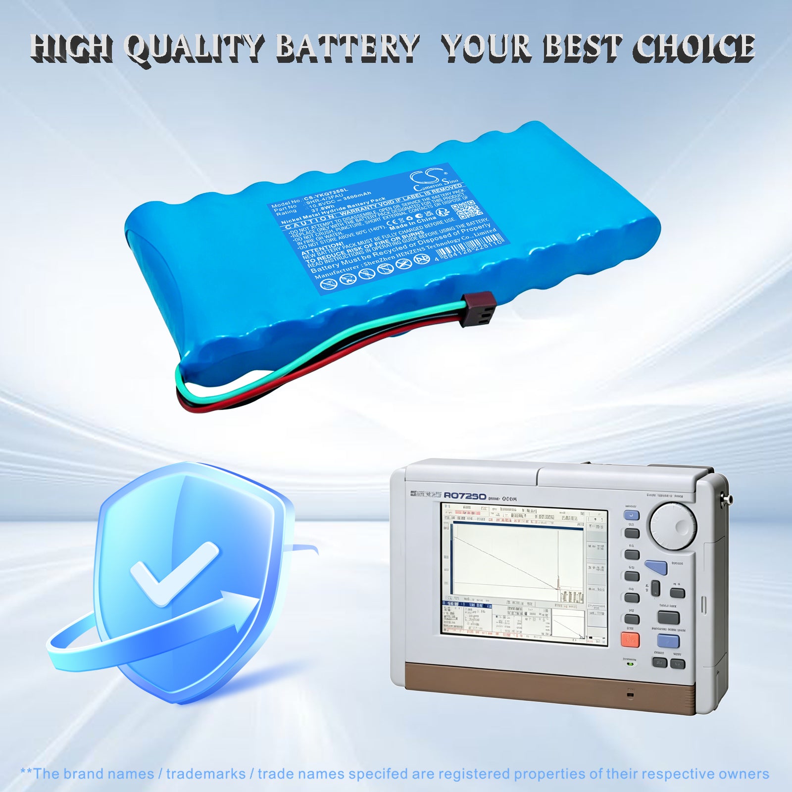 10.8V, Ni-MH, 3500mAh, Battery fits Yokogawa AAQ7250, 37.8Wh Equipment, Survey, Test Cameron Sino Technology Limited