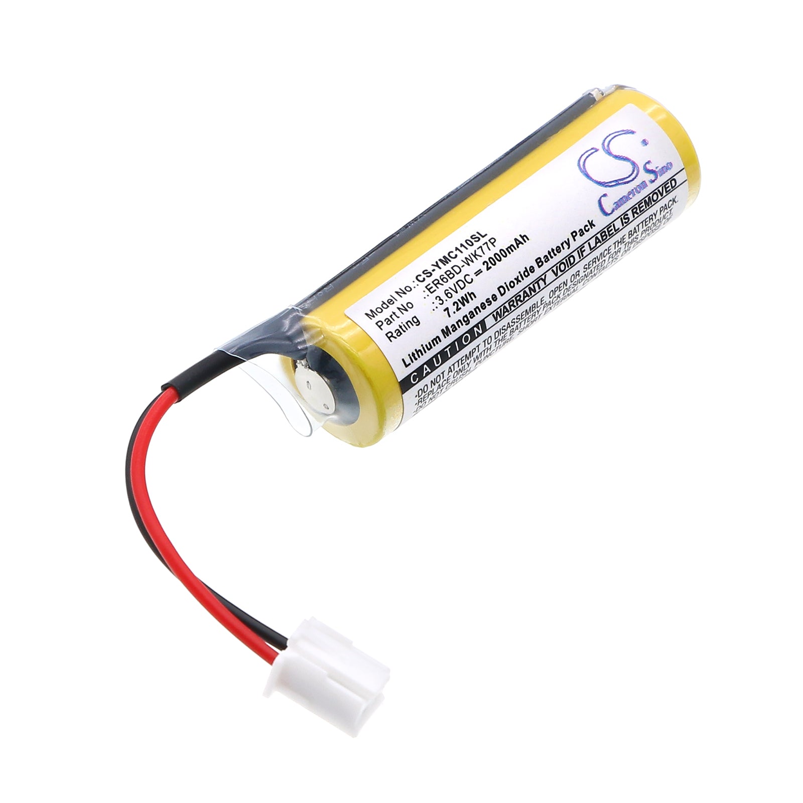 3.6V, Li-MnO2, 2000mAh, Battery fits Yaskawa YRC1000, 7.2Wh PLC Cameron Sino Technology Limited