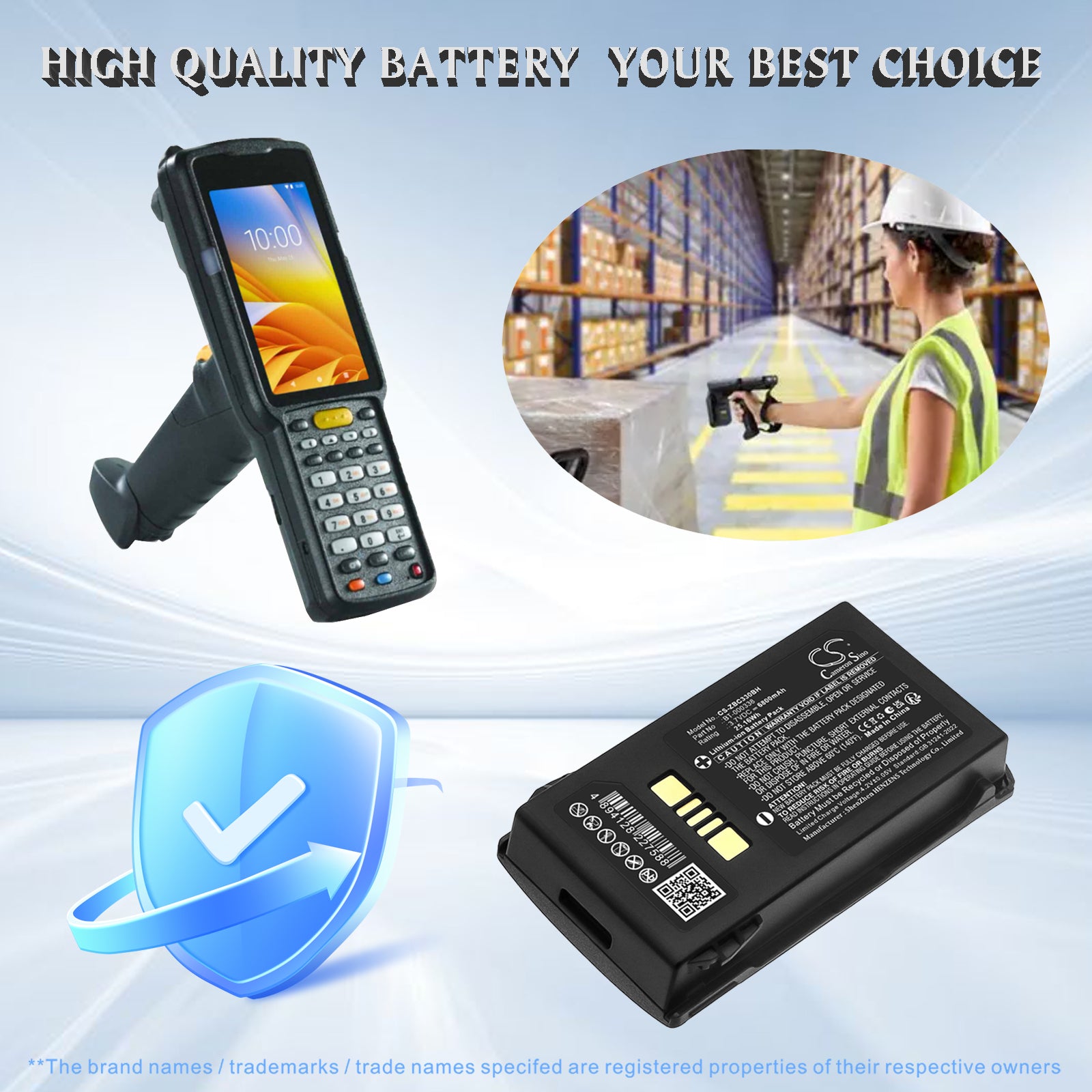 3.7V, Tools, 6800mAh, Battery fits Zebra MC33, MC330, 25.16Wh Barcode Scanner Cameron Sino Technology Limited