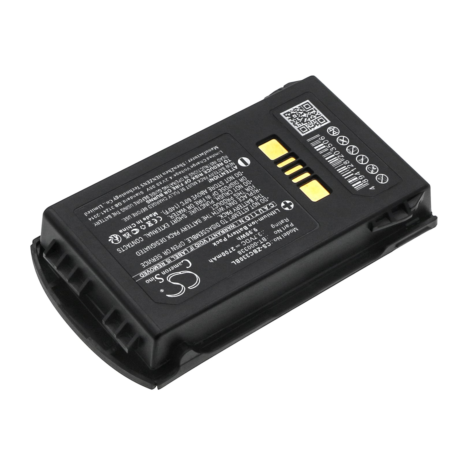 Li-ion, Barcode Scanner Battery fits Zebra Mc33, Mc330, 3.7V, 2700mAh Barcode Scanner Cameron Sino Technology Limited