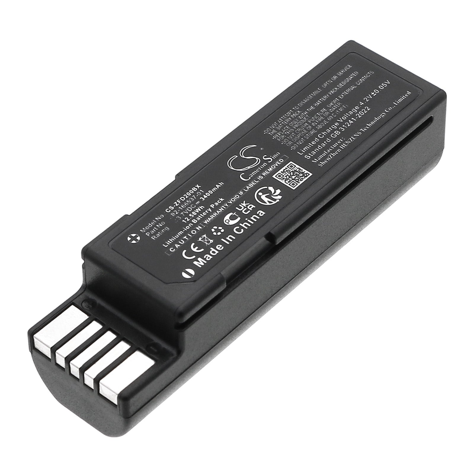 3.7V, Li-ion, 3400mAh, Battery fits Zebra RFD2000, 12.58Wh Barcode Scanner Cameron Sino Technology Limited