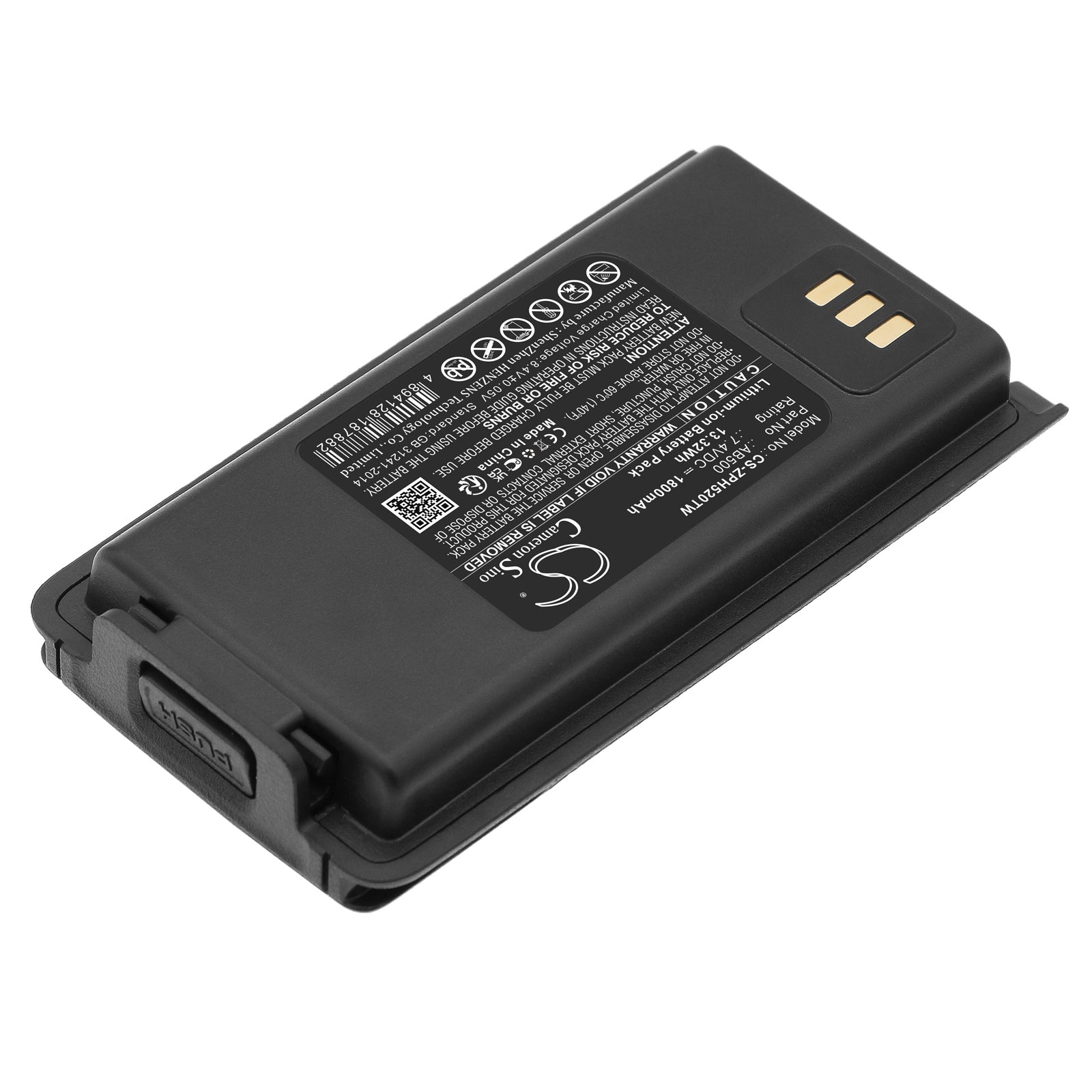 Li-ion, Two-Way Radio Battery fits Zte Ph500, Ph520, 7.4V, 1800mAh Two-Way Radio Cameron Sino Technology Limited