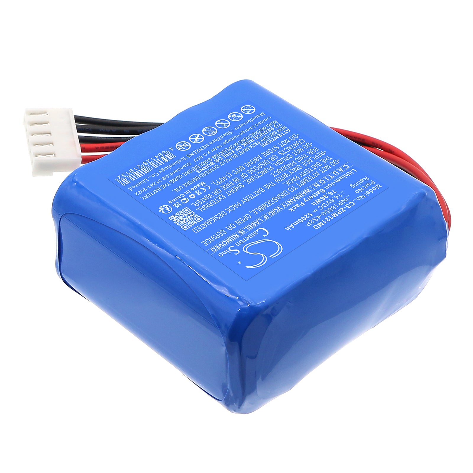 14.8V, Li-ion, 5200mAh, Battery fits Zoncare QZ-1212, 76.96Wh Medical Cameron Sino Technology Limited