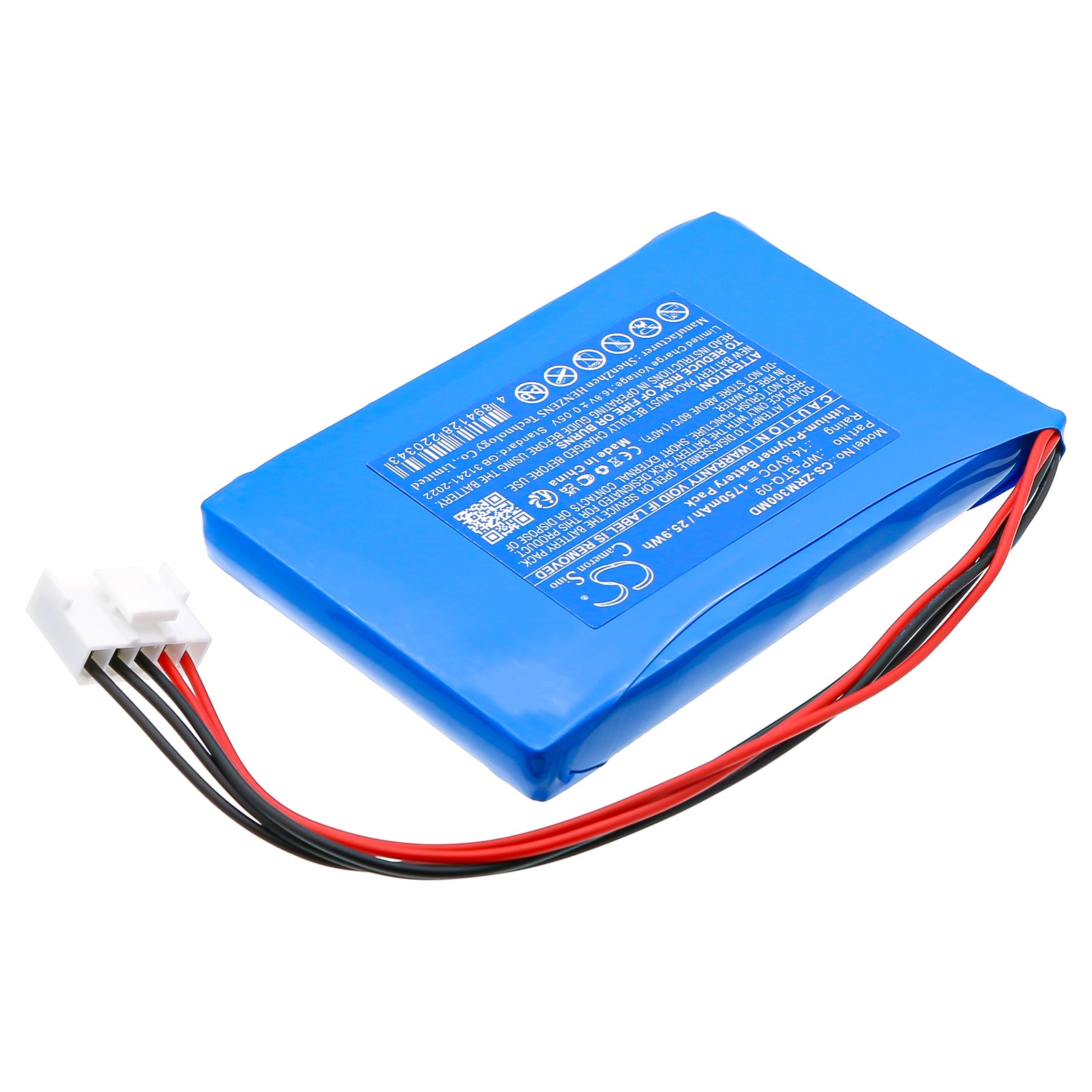 14.8V, Li-Polymer, 1750mAh, Battery fits Zoncare iMAC 300, 25.9Wh Medical Cameron Sino Technology Limited